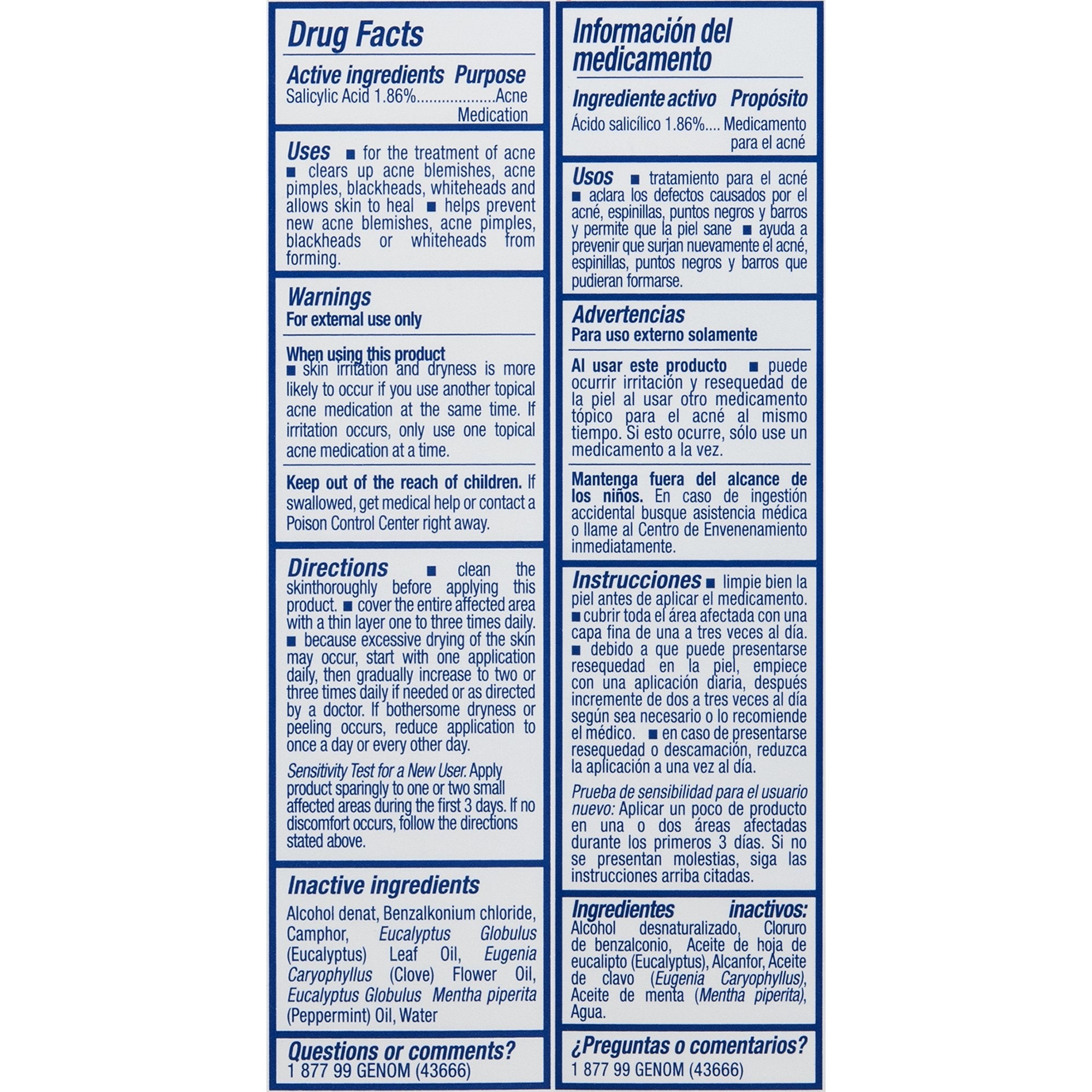 ASEPXIA Acne Astringent Lotion 1.86% Salicylic Acid for Pimples Blackheads Clogged Pores, 4 oz