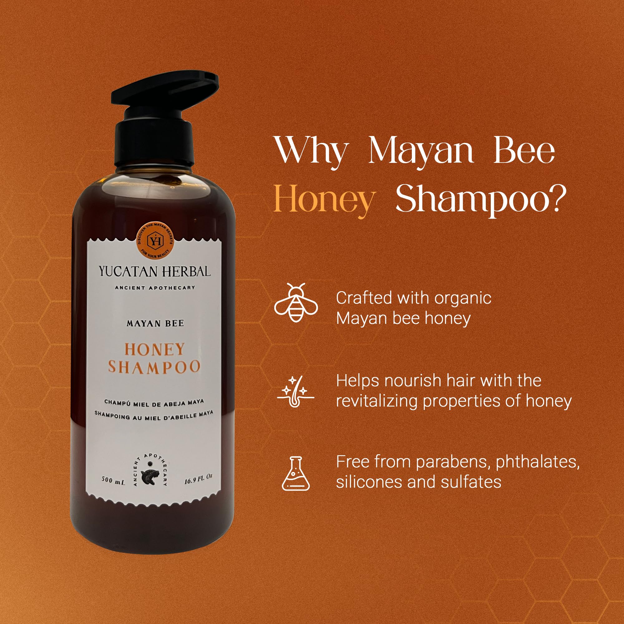 Yucatan Herbal Mayan Bee Honey Shampoo