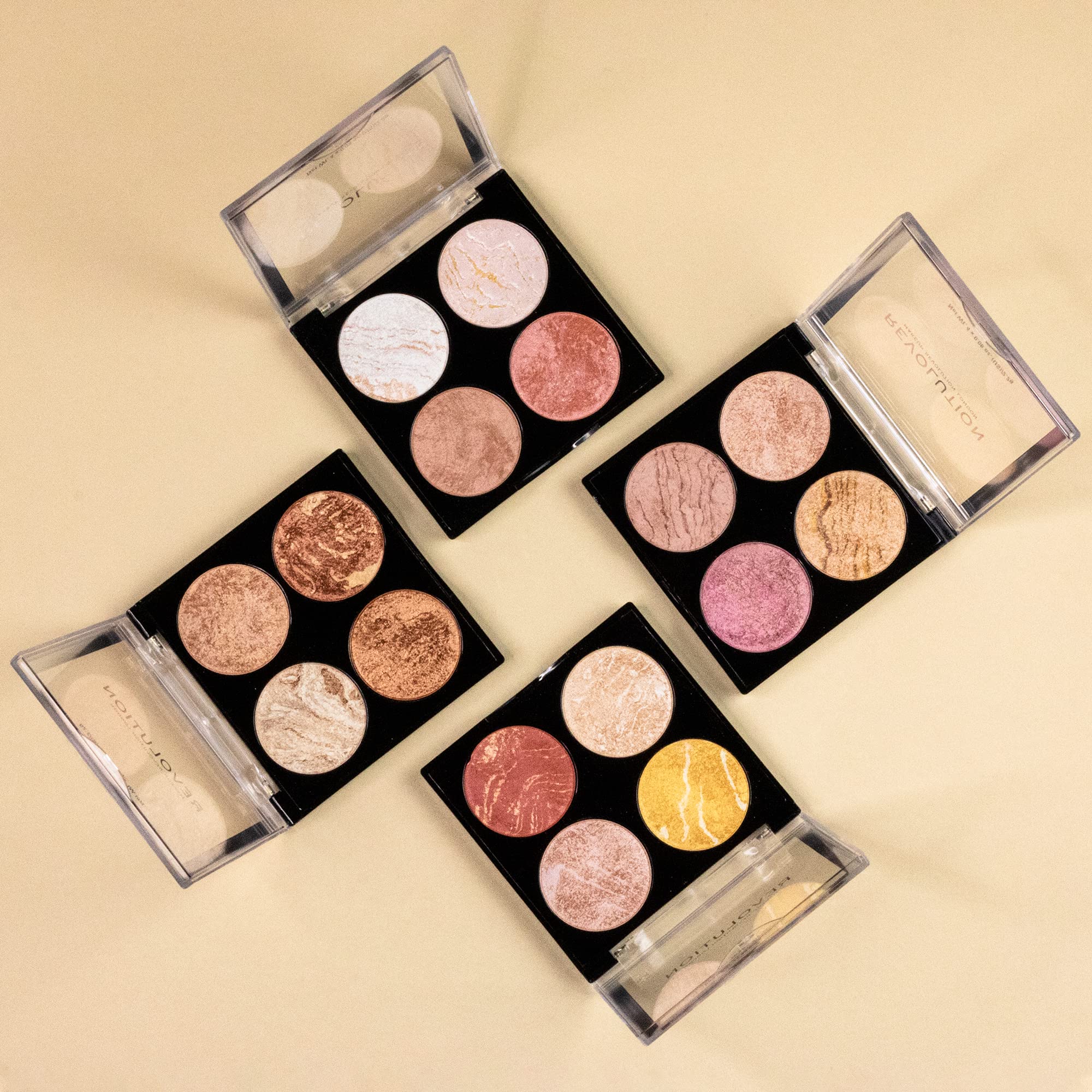 Makeup Revolution Cheek Kit, Bronzer & Highlighter Powder, Compact Palette, Sunkissed Glow, Vegan & Cruelty-Free, Don't Hold Back, 0.32 Oz