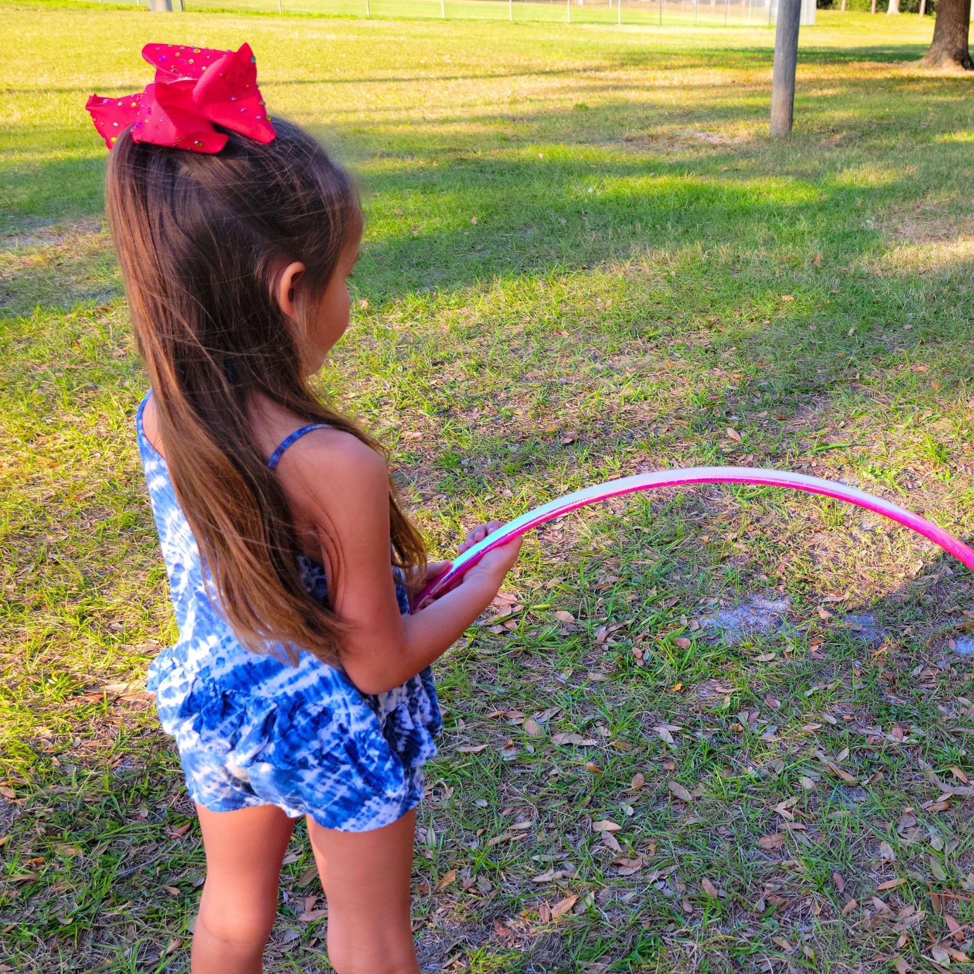 Rhinestone Large 8 Inch Hair Bow for Girls, Toddlers - Jumbo Cheer Ribbon Fashion Accessory, Gift (Red)