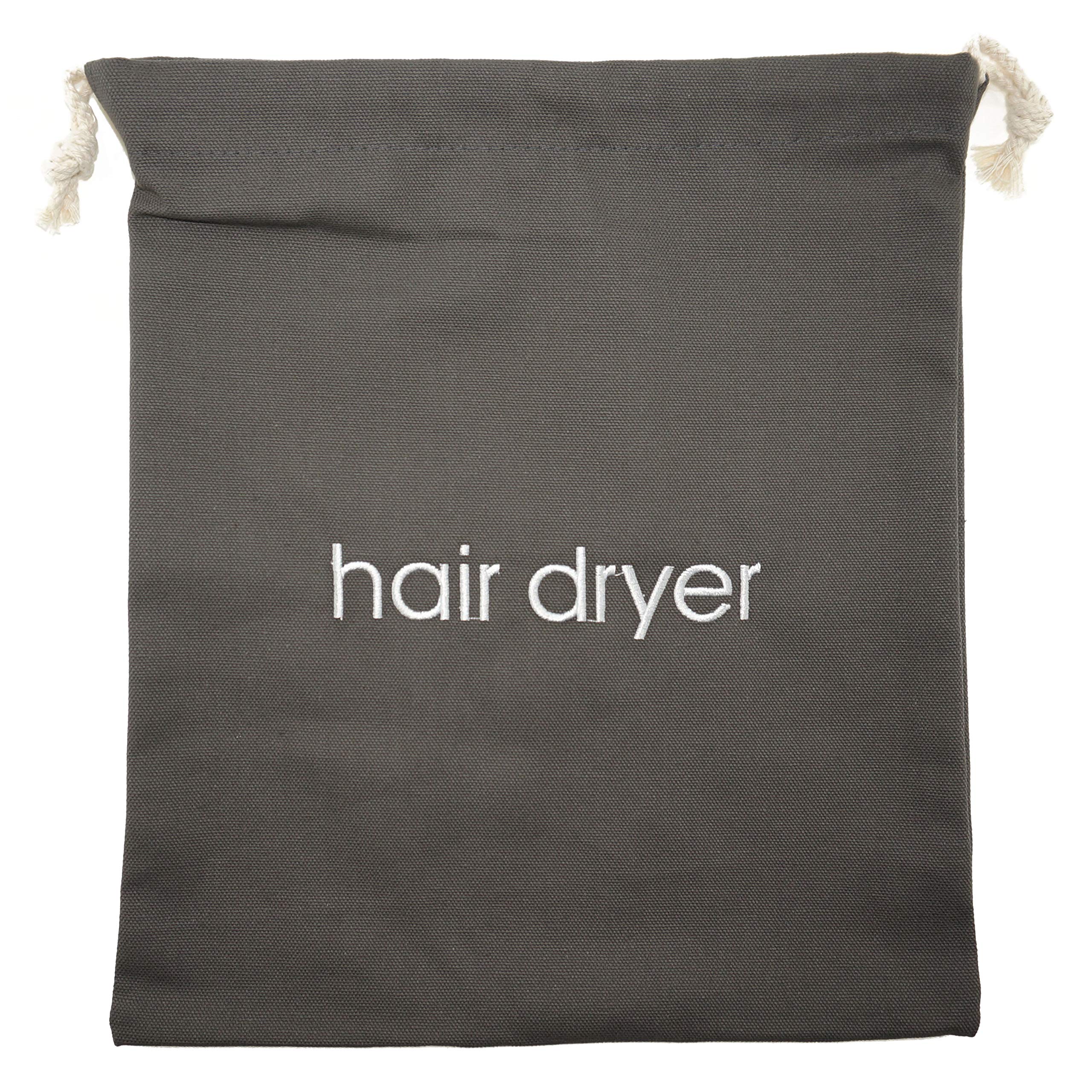 IFAMIO Hair Dryer Bag Cotton Drawstring Hairdryer Storage Container for Makeup Tools, Straightener 11.8 X 13.8 Inch Travel Cotton Organizer Cover for Home, Hotel