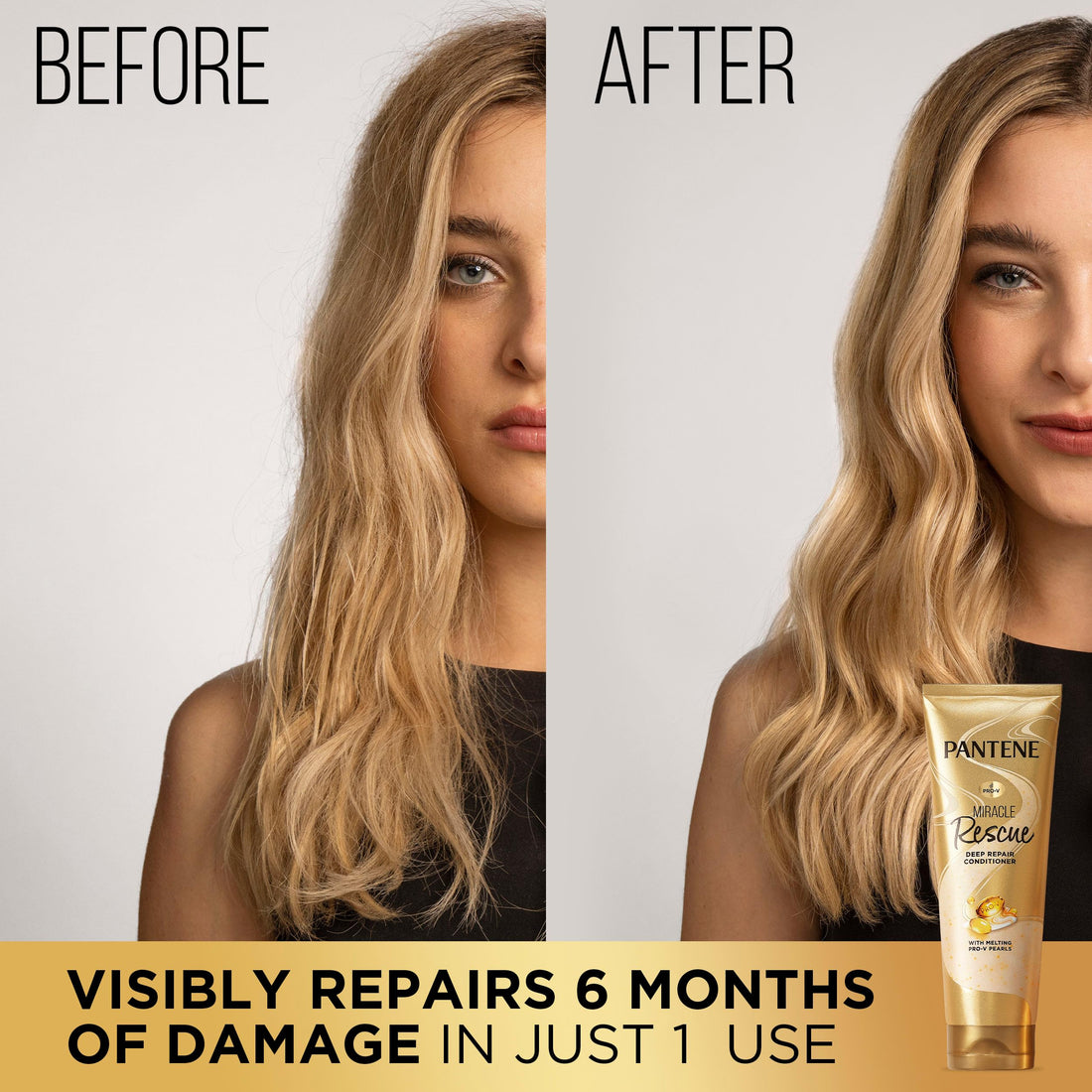 Pantene Miracle Rescue Deep Conditioner - Melting Pro-V Pearls for Dry, Damaged or Color-Treated Hair, Softens and Repairs, 8.0 oz