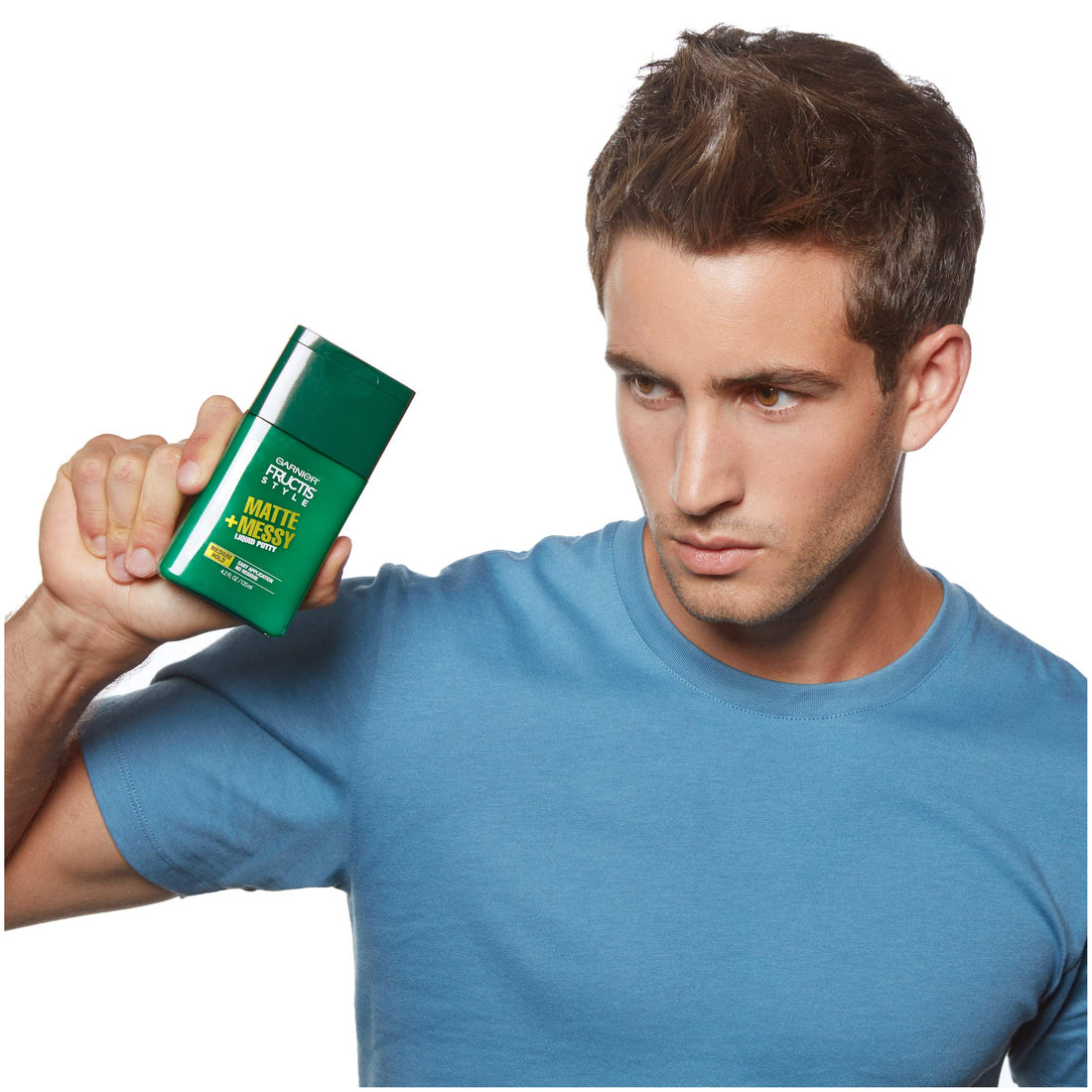 Garnier Fructis Style Matte & Messy Liquid Hair Putty for Men, 4.2 Ounce