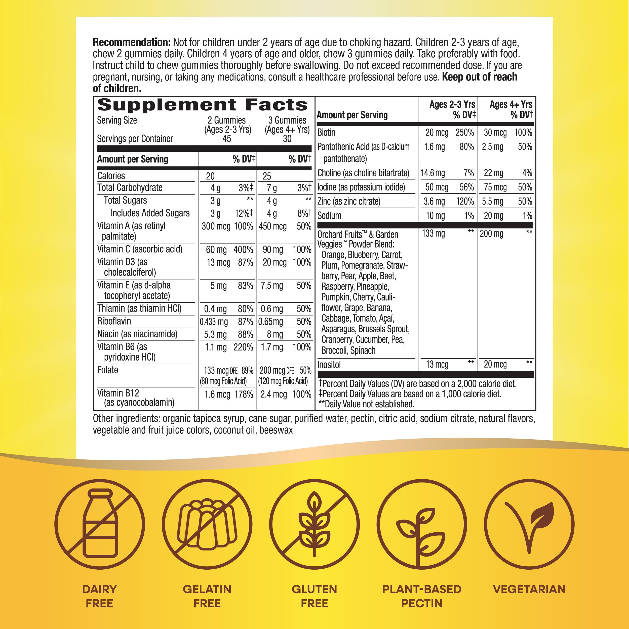 Nature's Way Alive! Children's Premium Gummy Multivitamin, Gluten Free, Made with Pectin, 90 Gummies