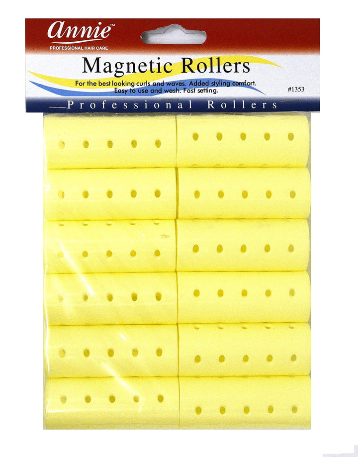 Annie Magnetic Rollers 12 Count Yellow 7/8 #1353