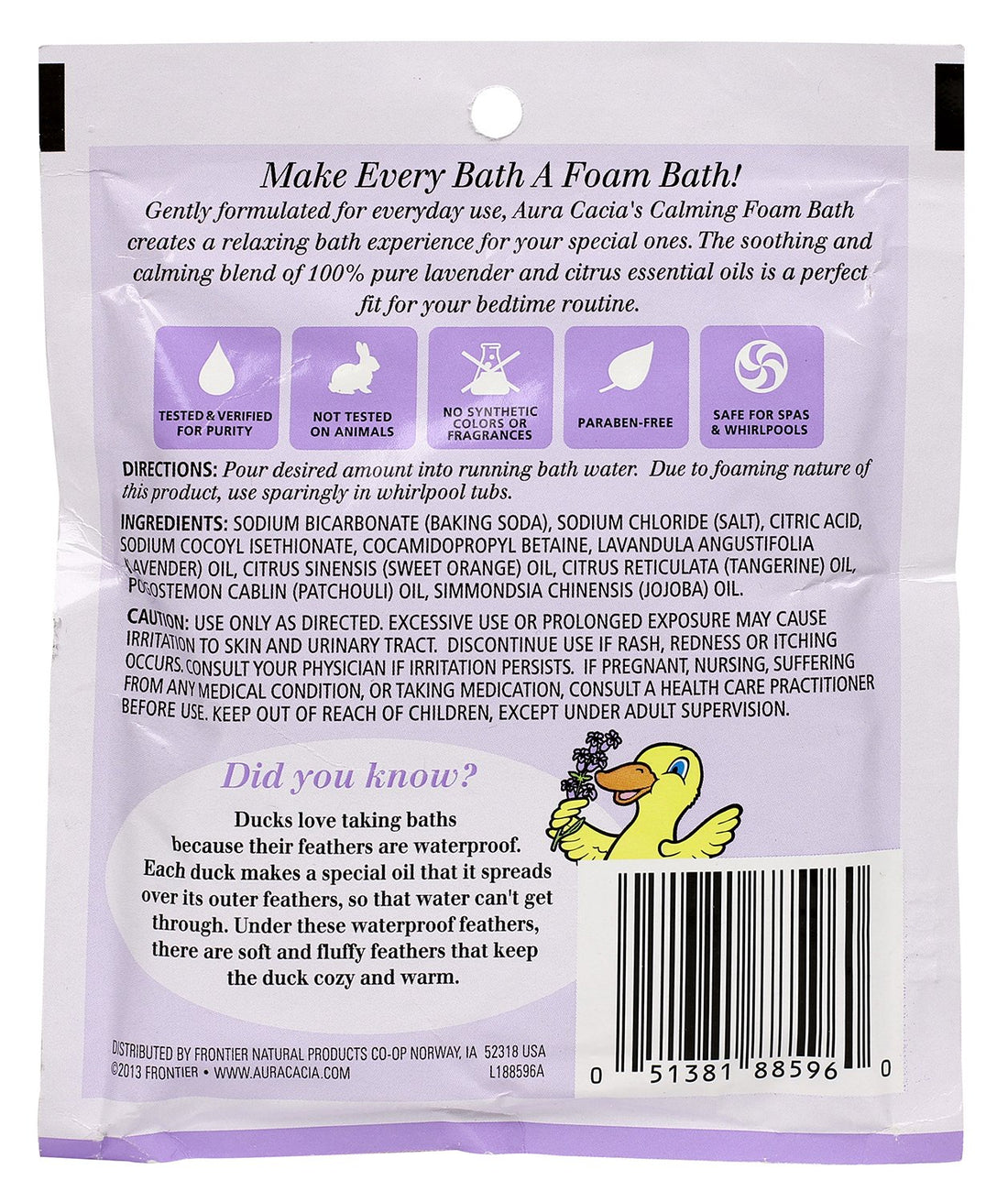 Aura Cacia Pure Aromatherapy Calming Foam Bath Lavender Essential Oil 2.5-Ounces (Pack of 6)