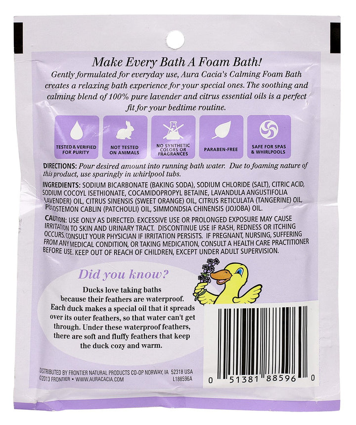 Aura Cacia Pure Aromatherapy Calming Foam Bath Lavender Essential Oil 2.5-Ounces (Pack of 6)