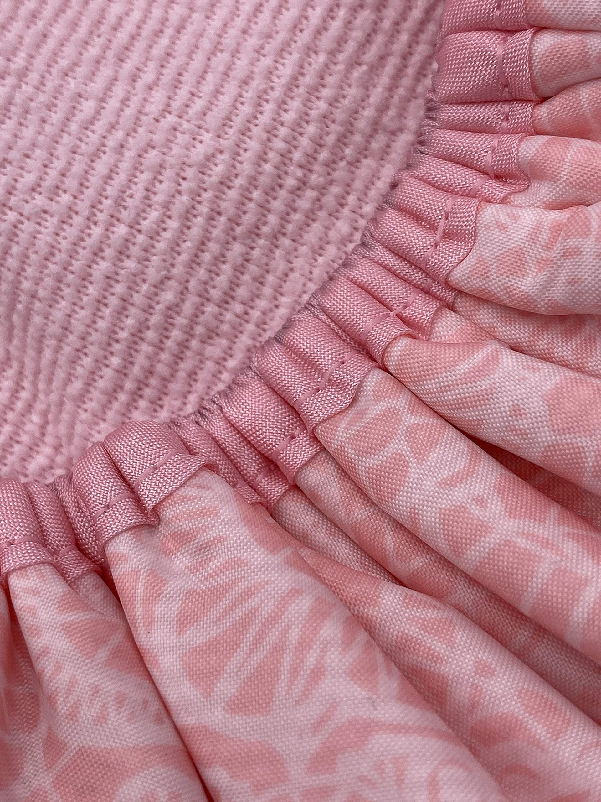 Betty Dain Socialite Collection Terry Lined Shower Cap, Waterproof Nylon Exterior, Reversible Design for Shower or Sleeping Cap, Oversized for All Hair Lengths, Elasticized Hem, Pretty In Pink Lace