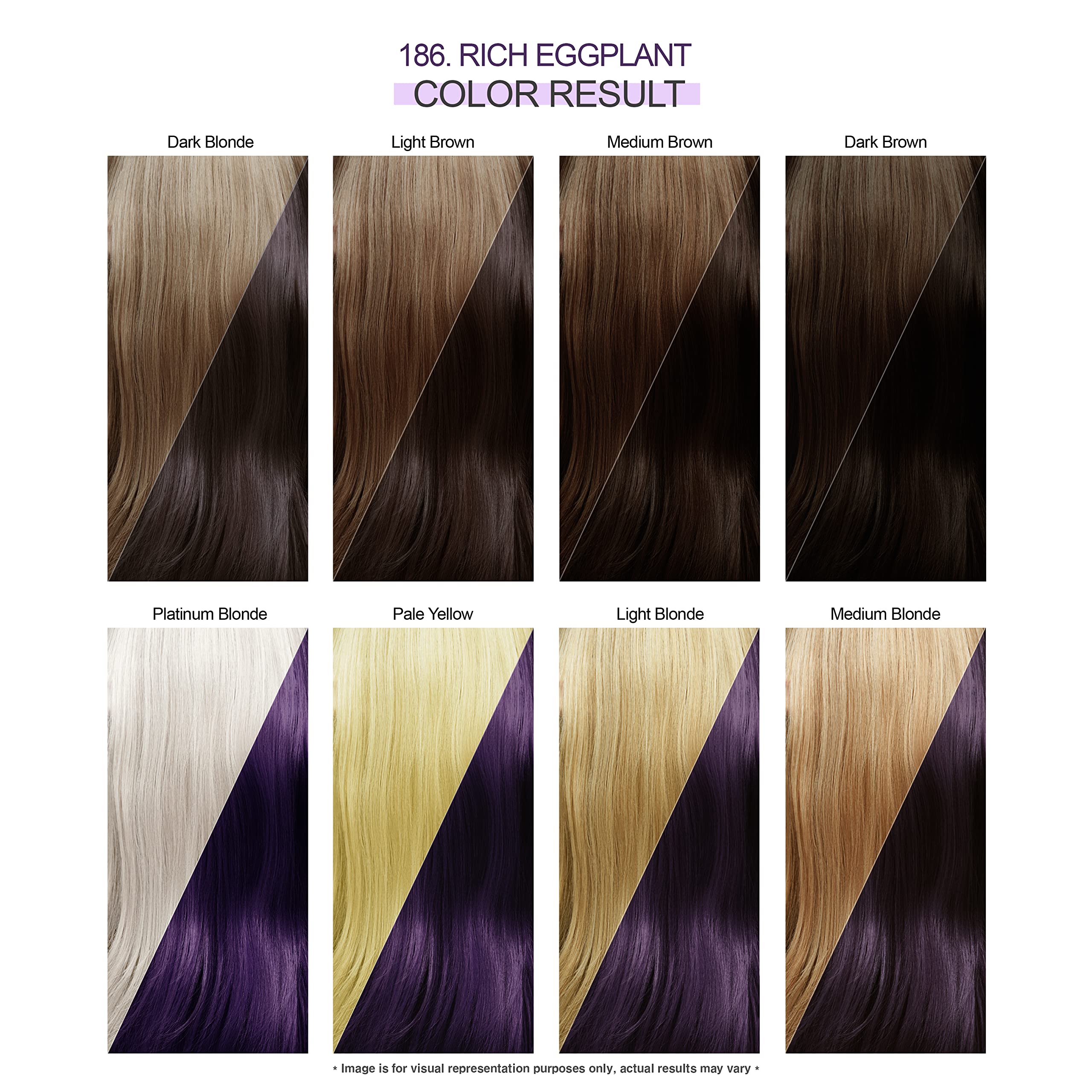 Adore Semi-Permanent Haircolor #186 Rich Eggplant 4 Ounce 118ml 2 Pack