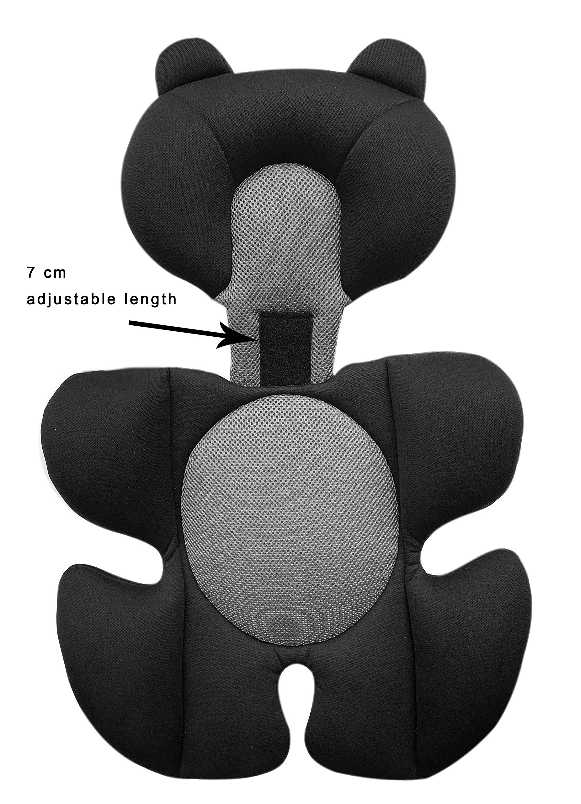 G Ganen Baby Comfort Support Cushion Stroller and Seat Comfort Cushion Insert Liner (Black Bear)