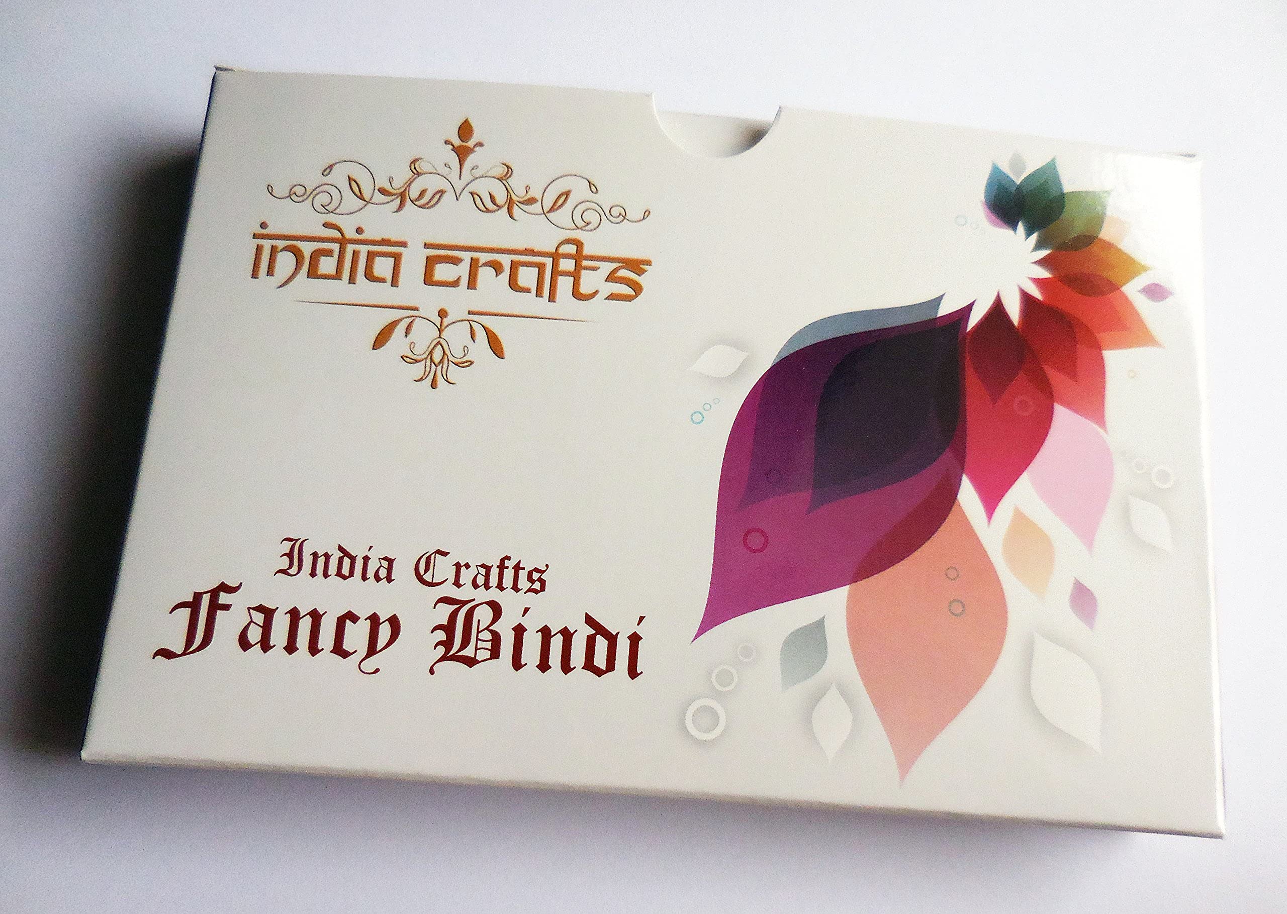 12 Packs : India Crafts 12 Packs- 120 Multicolored long Bindis Forehead Tika Face Jewels