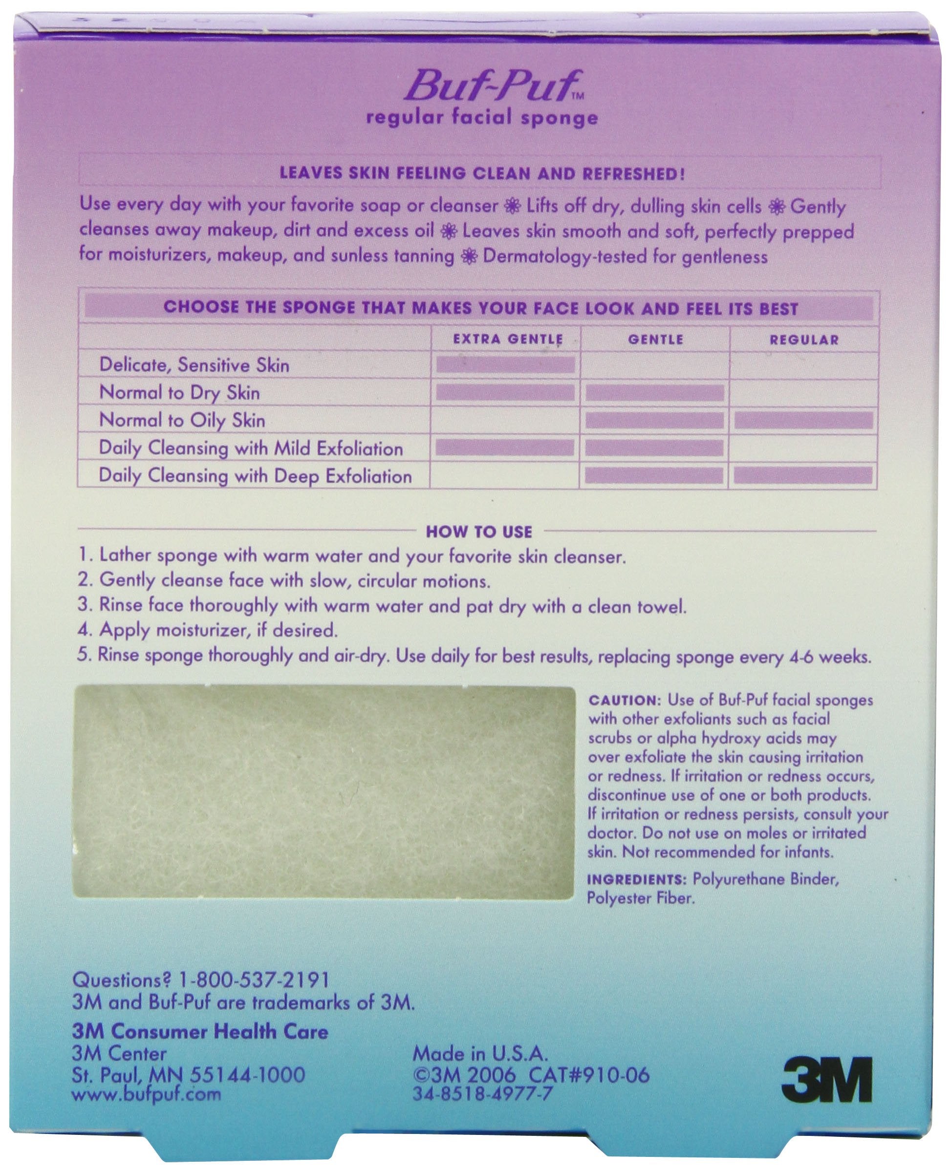 Buf-Puf Reusable Facial Sponge (Pack of 6)