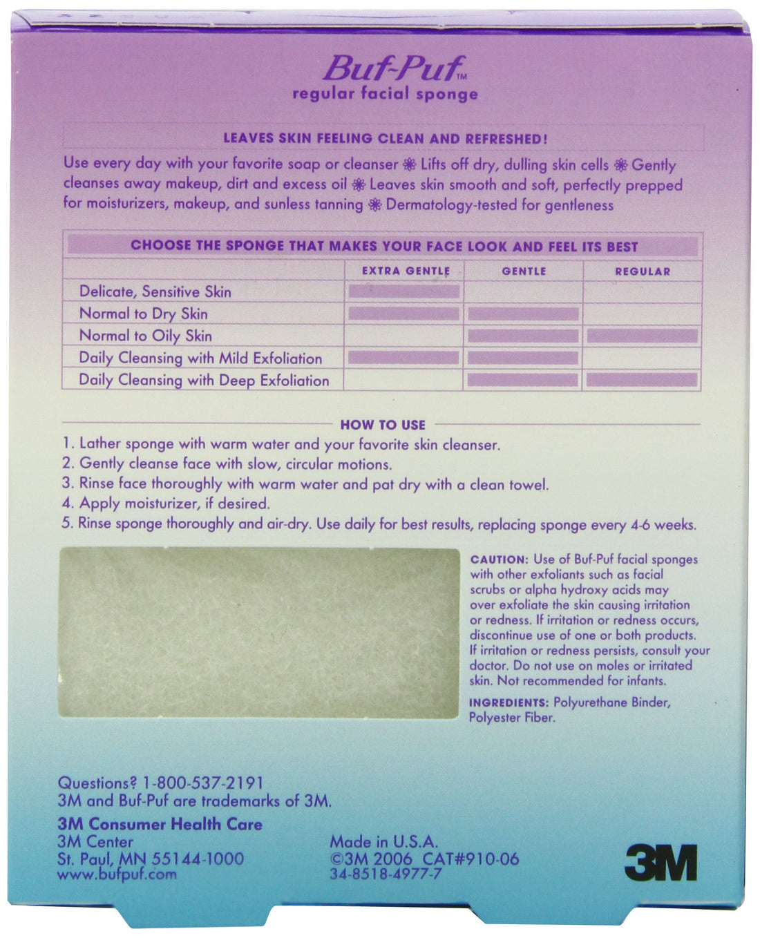 Buf-Puf Reusable Facial Sponge (Pack of 6)