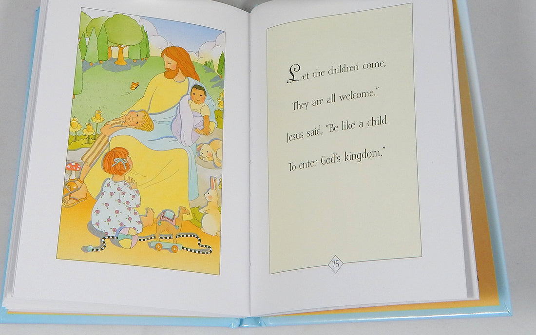 Baby Boy First Bible and 4 Pewter Baptism Guardian Angel Crib Cross (Original Version)-L8