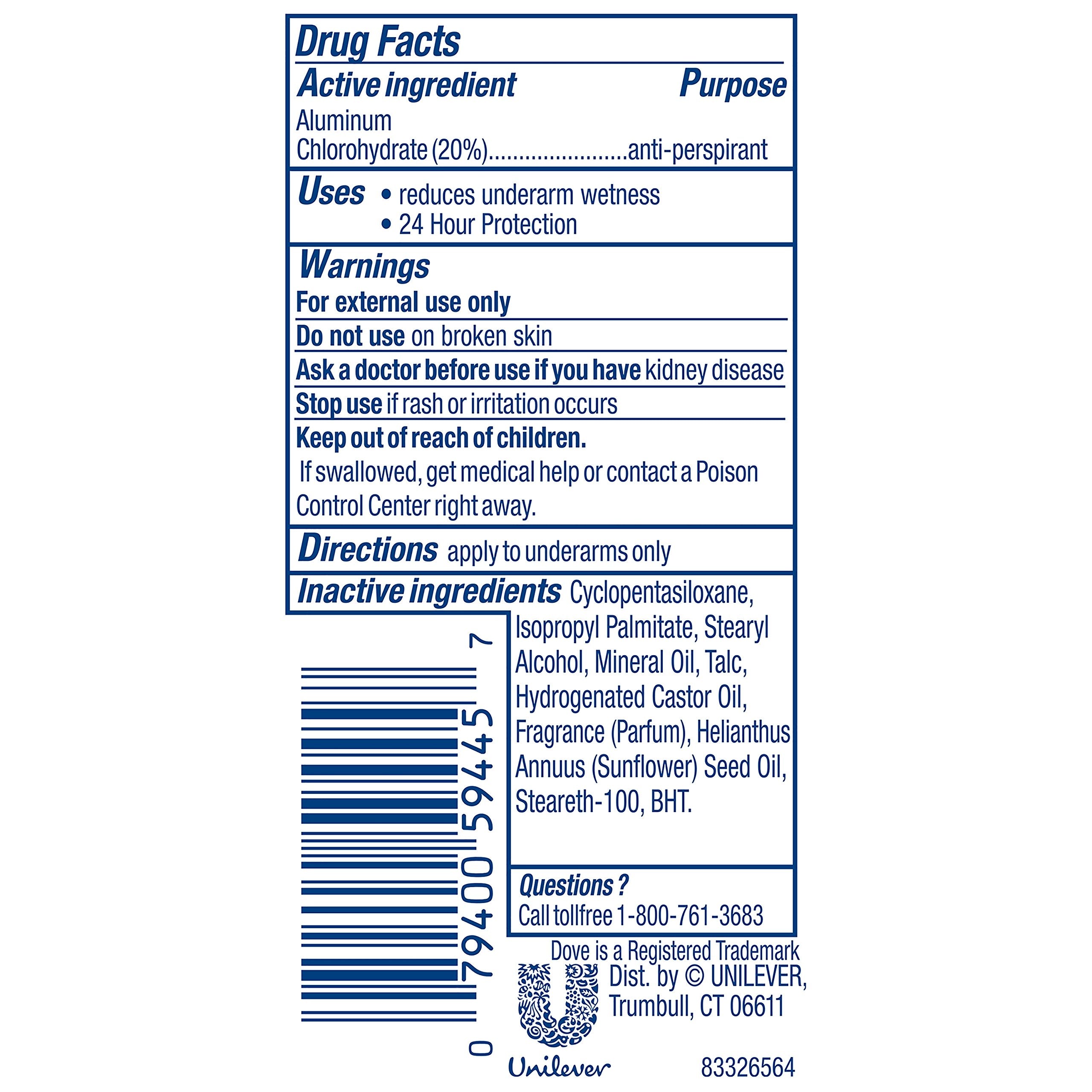 2.6 ounce, Bloom : Dove Antiperspirant Deodorant, Bloom, 2.6 Ounce