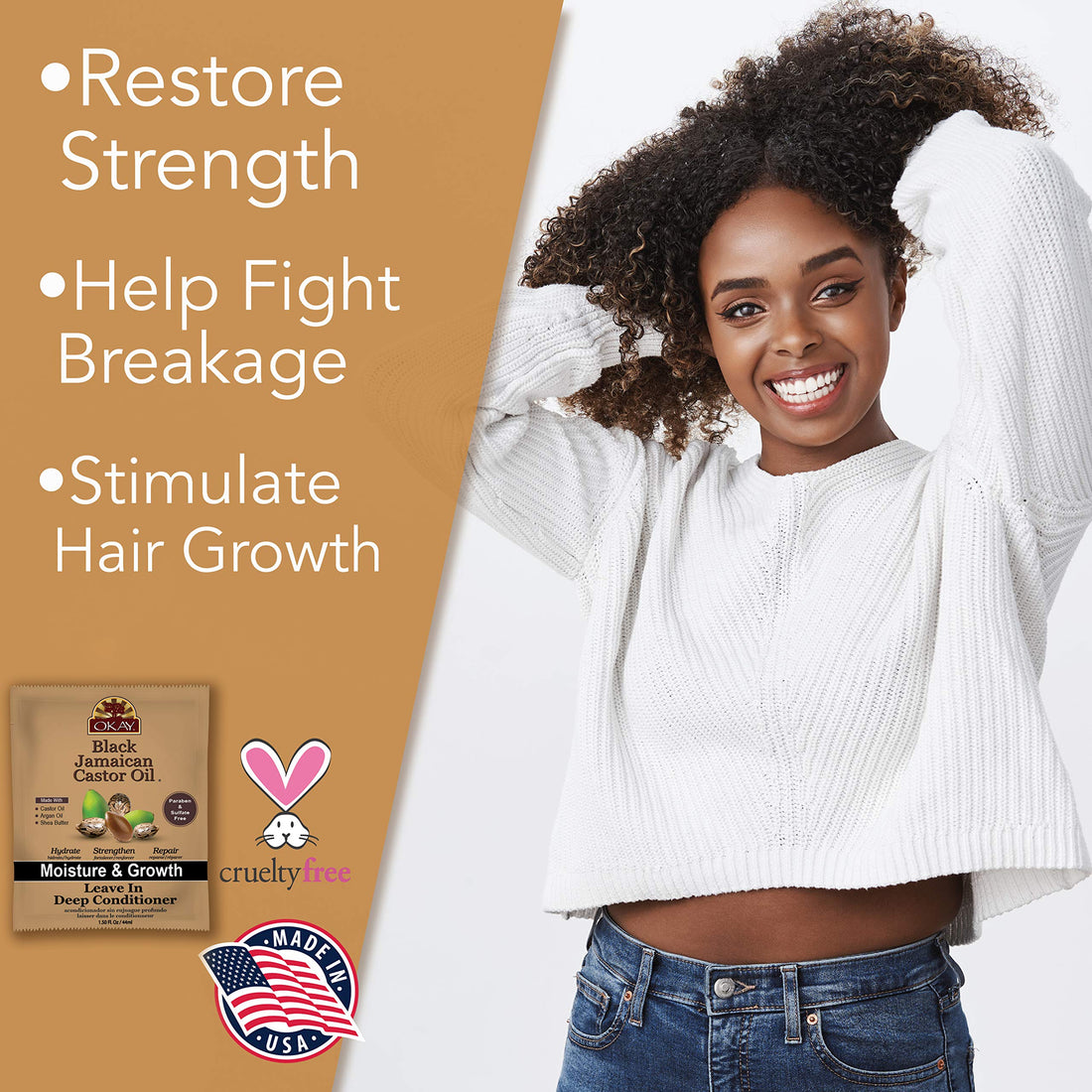 Okay Black Jamaican Castor Oil Leave-In Deep Conditioner 1.5OZ