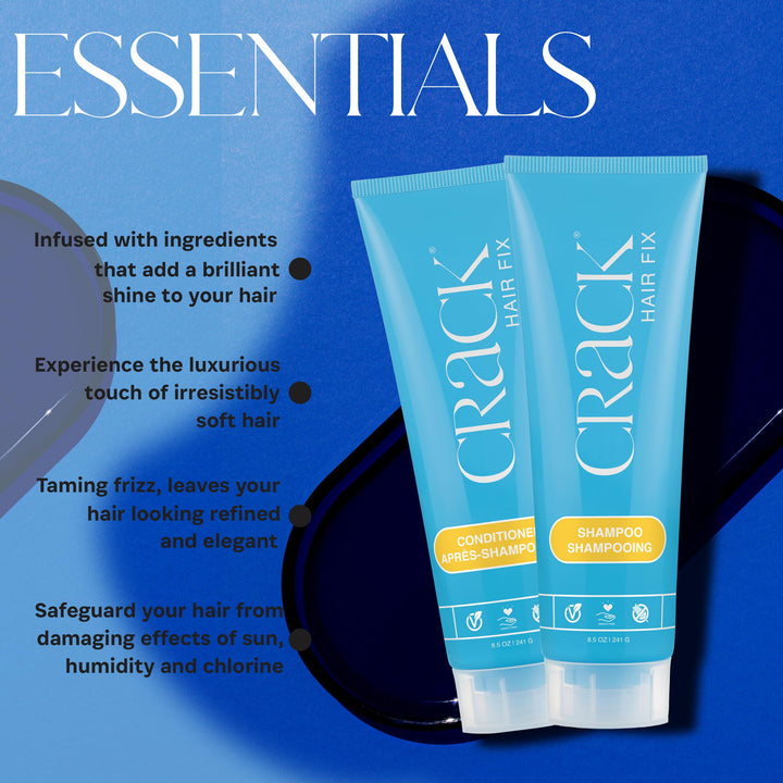 Crack: Protective Improved-Shine Clean & Soaper Shampoo with Protective Leave-In Treatment Conditioner, 10 oz each