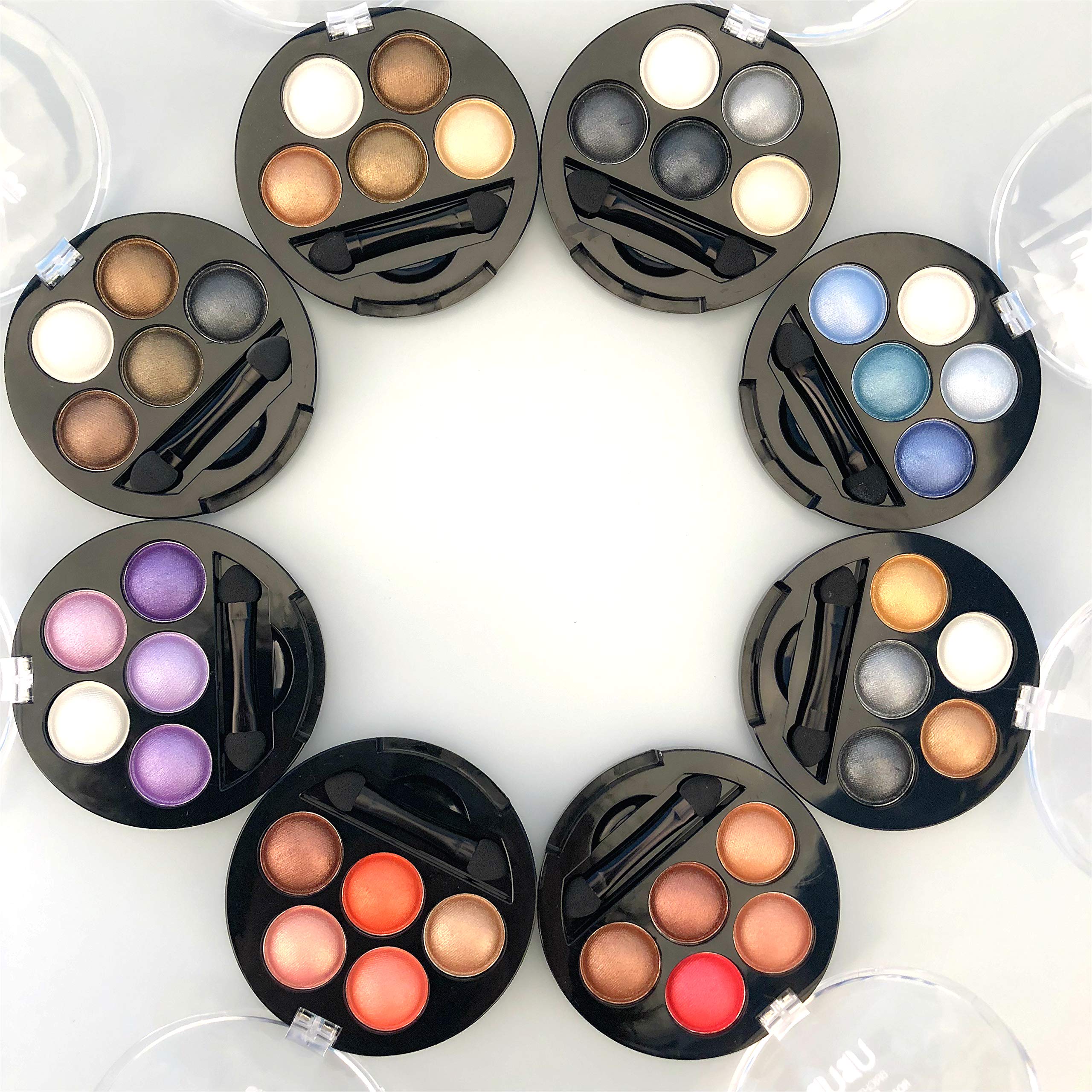 Mallofusa 5 Colors Eye Shadow Powder Metallic Shimmer Eyeshadow Palette (Galaxy Silver) 4.7oz by Mallofusa