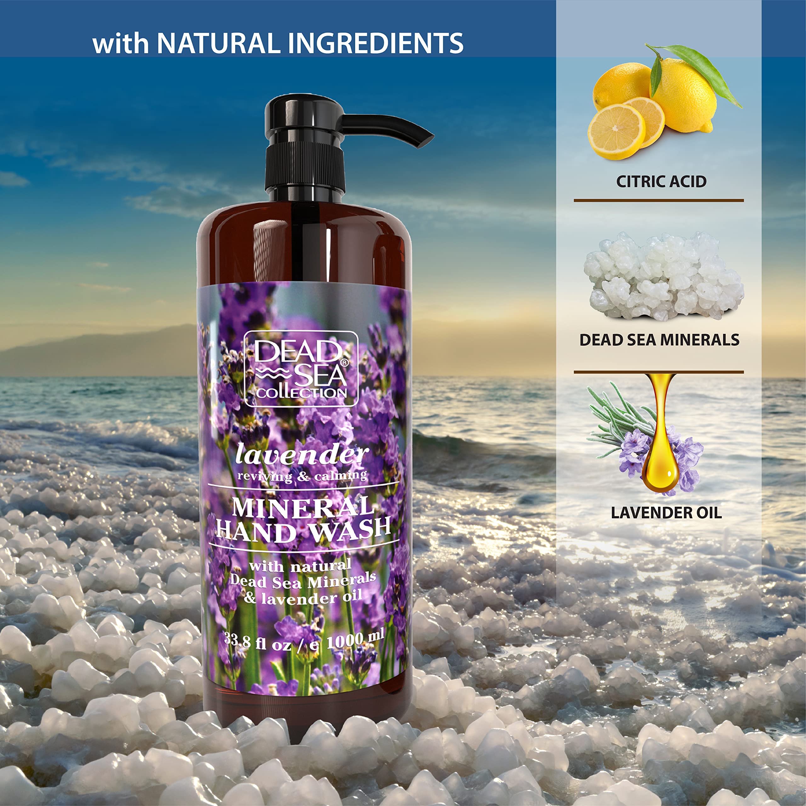 Dead Sea Collection Lavender Liquid Hand Soap - Pack Of 2 (33.8 Fl. Oz Each)