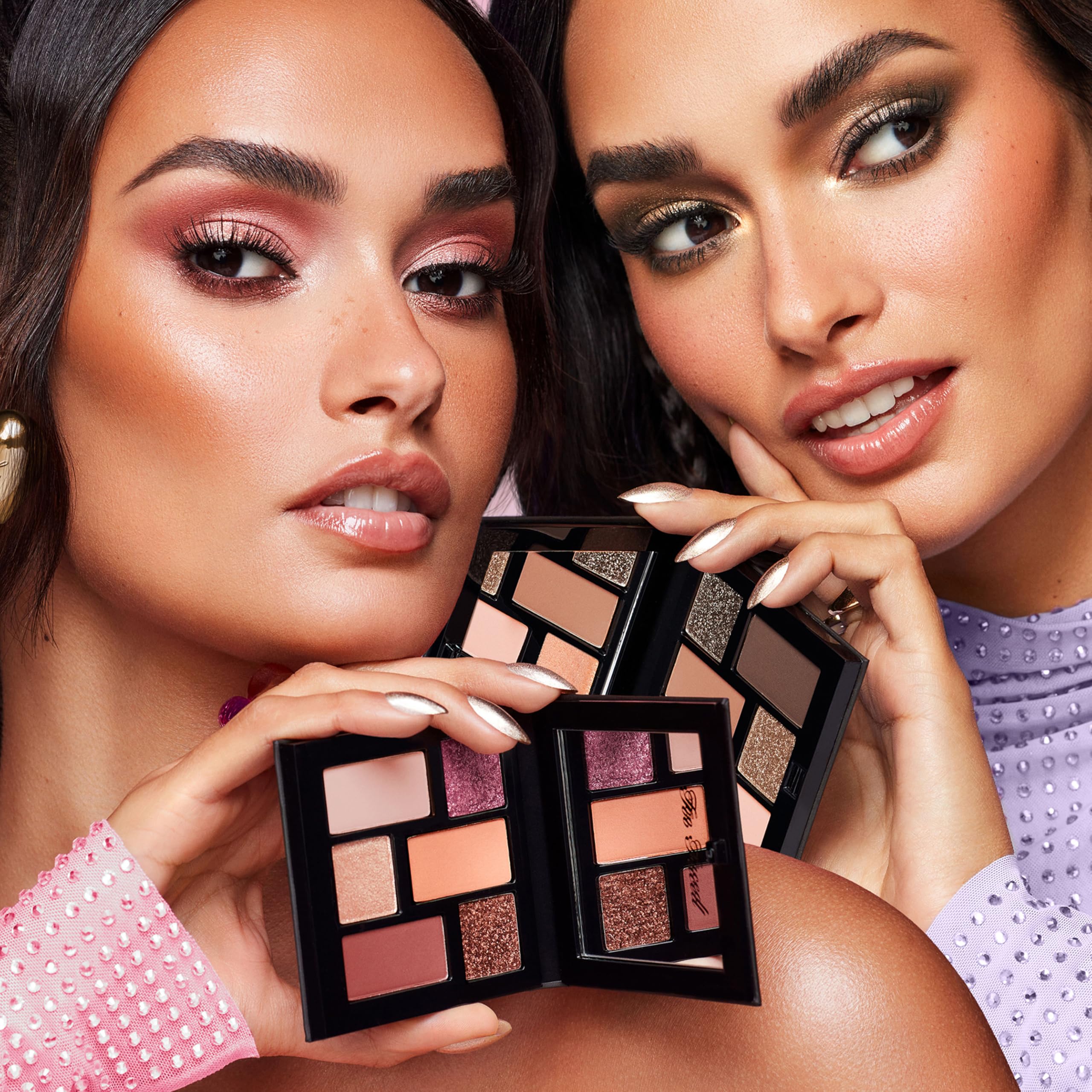 Too Faced Born This Way Mini Eye Shadow Palettes | High Pigment + Shimmer, 0.2 Ounce, Cold Smolder Nudes