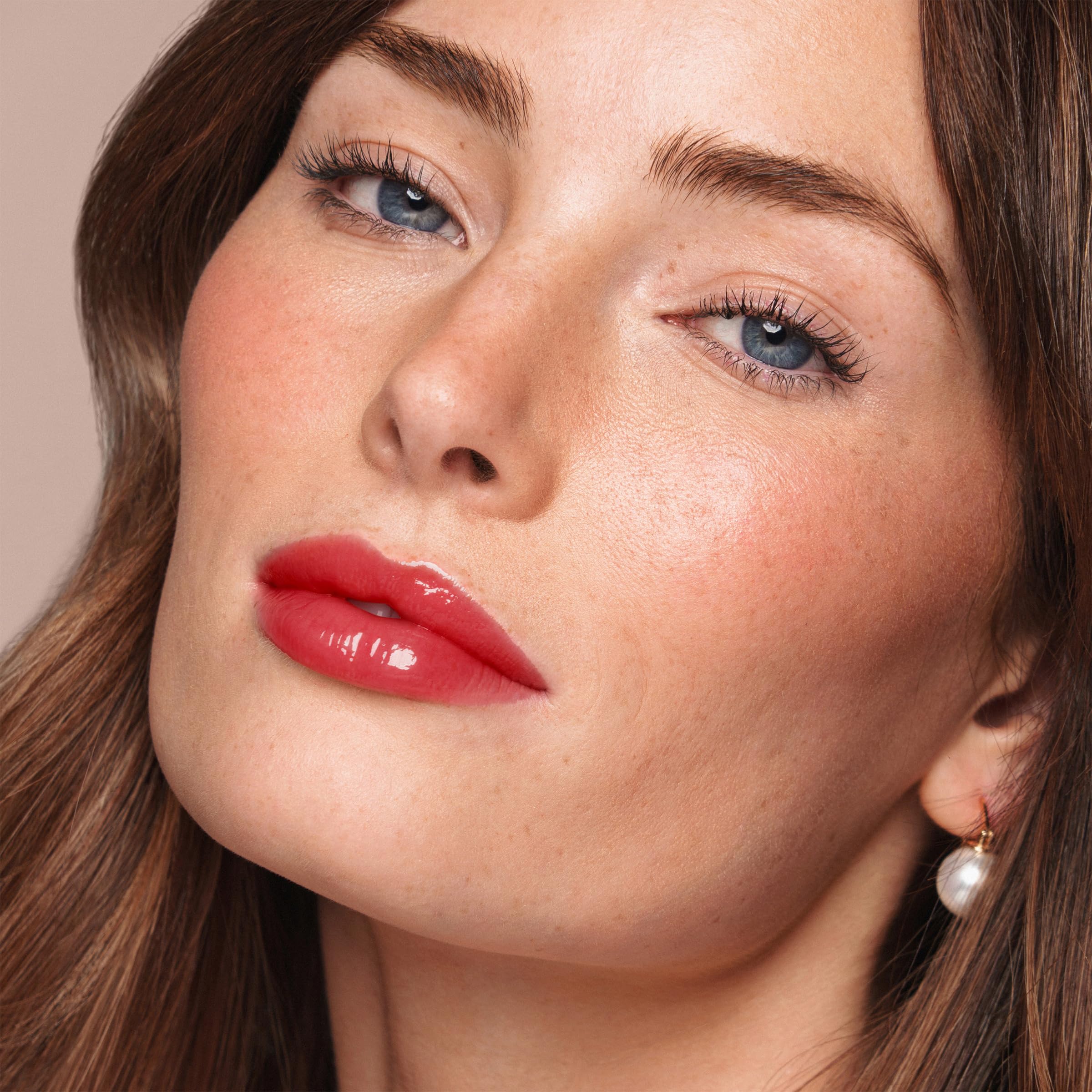 Jouer Essential Tinted Hydrating Lip Oil Gloss – Moisturizing Dry Lip Treatment Serum - Fragrance Free Tinted Lip Oil - Jojoba Seed Oil and Apricot Oil Formula