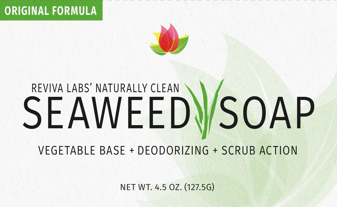 Reviva Original Formula Seaweed Soap 4.5 OZ. (127.5 G), Naturally Clean and Deodorize Your Skin With This Freshly Scented Soap
