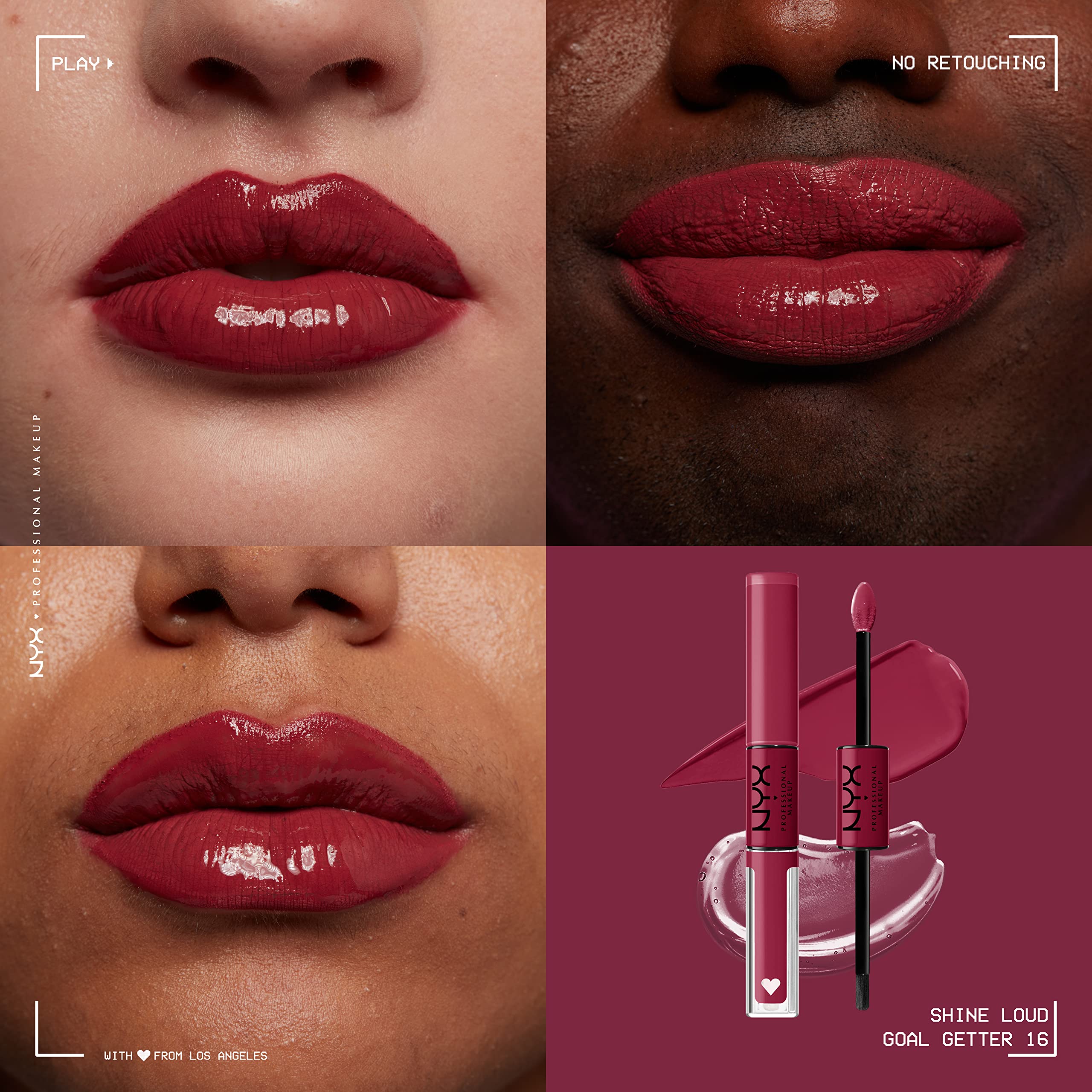 NYX PROFESSIONAL MAKEUP Shine Loud, Vegan High-Shine Long-Lasting Liquid Lipstick - Goal Getter