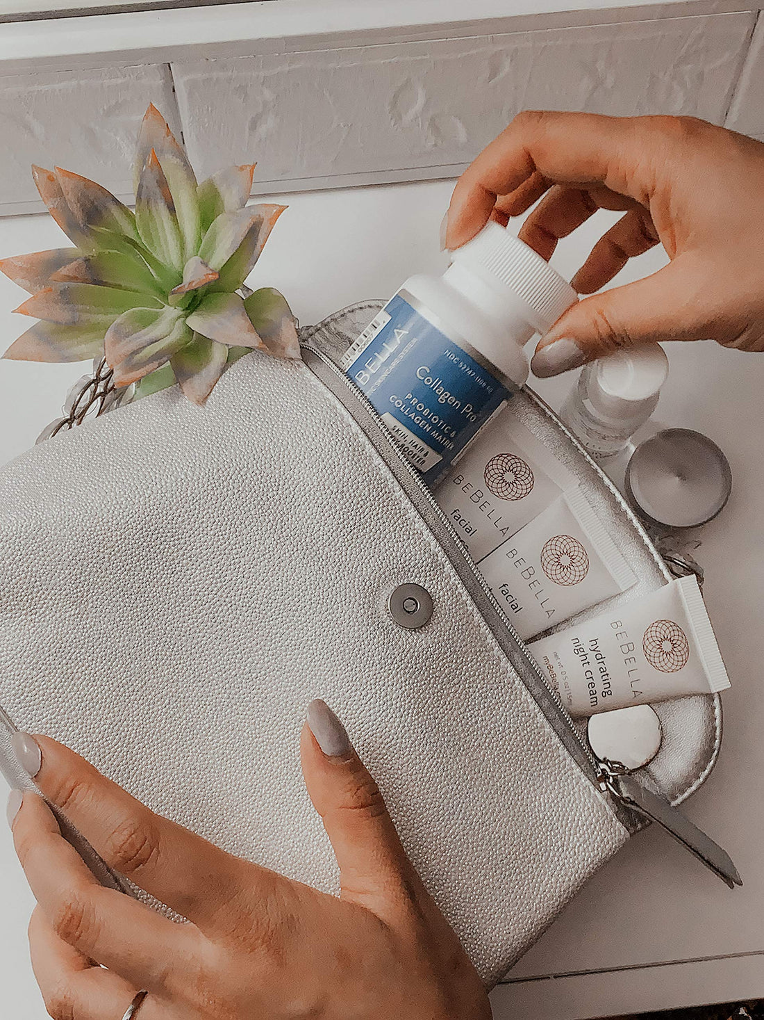 Bebella Collagen Pro- Probiotics & Collagen Peptides I Improve Gut & Skin Barrier Reduces Inflammation, Supports Healthy Skin, Hair & Nails w/Zinc VIT C Hyaluronic Acid 60 Capsules