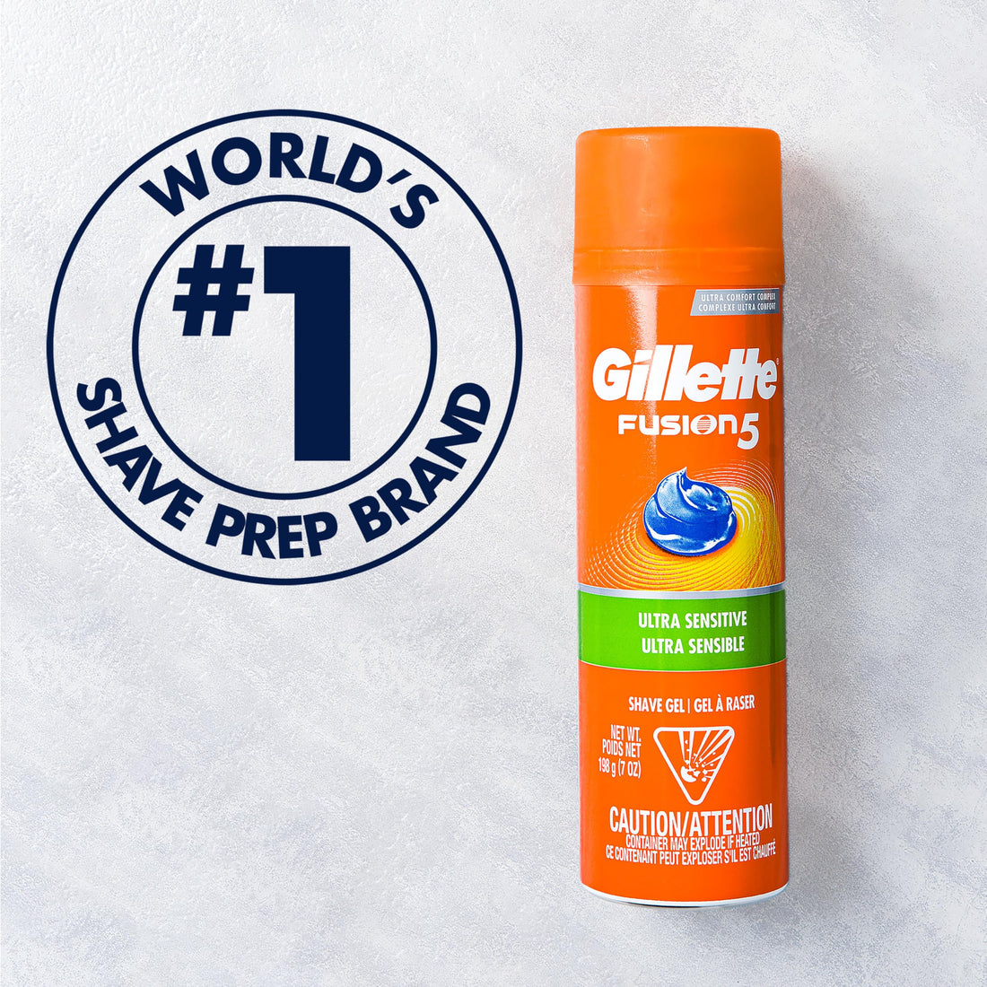 Gillette Fusion Shave Gel, Hydra Gel, Ultra Sensitive, 7 Ounce, 6 count