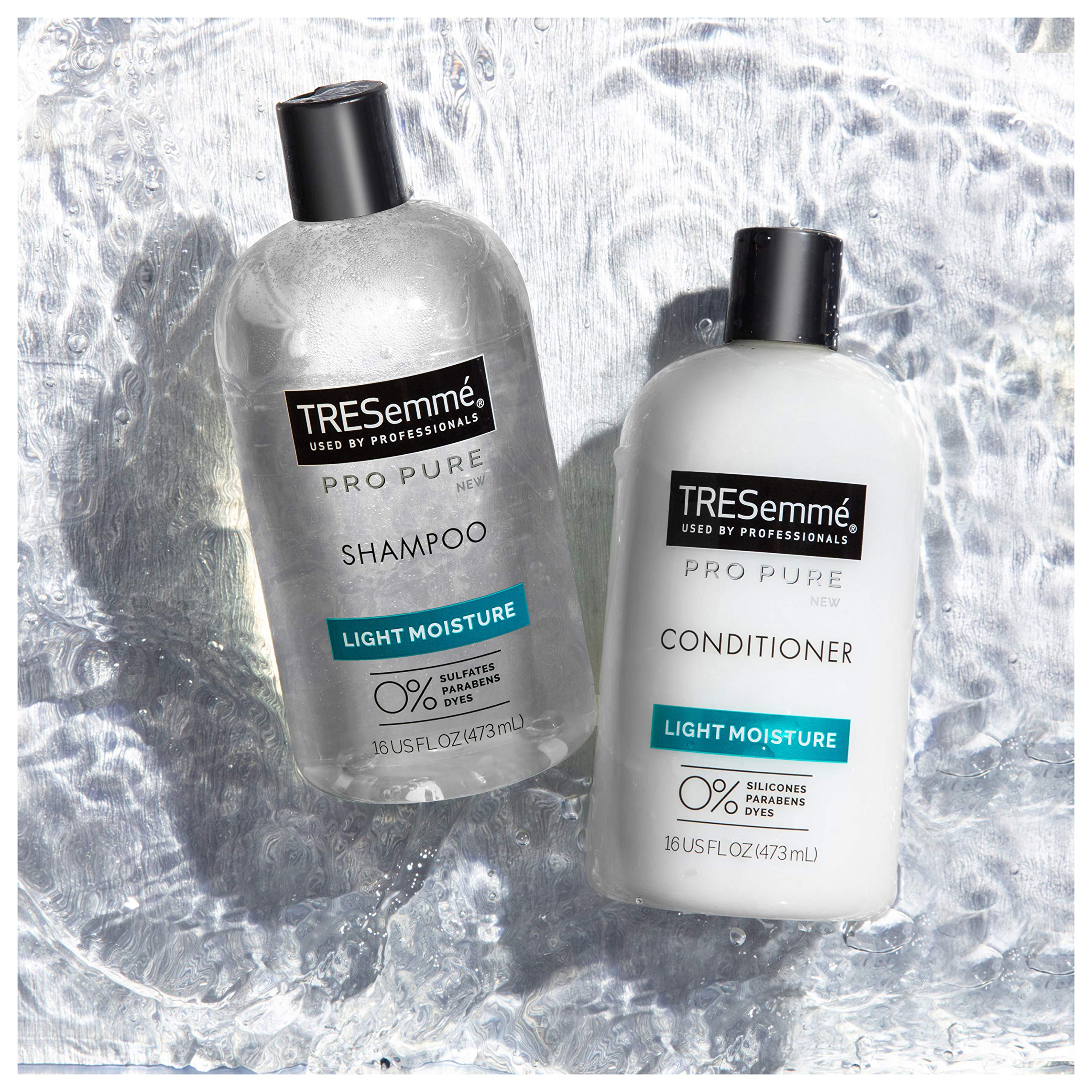 TRESemmé Pro Pure Shampoo For Daily Moisture Light Moisture Paraben Free, Dye Free Shampoo 16 oz