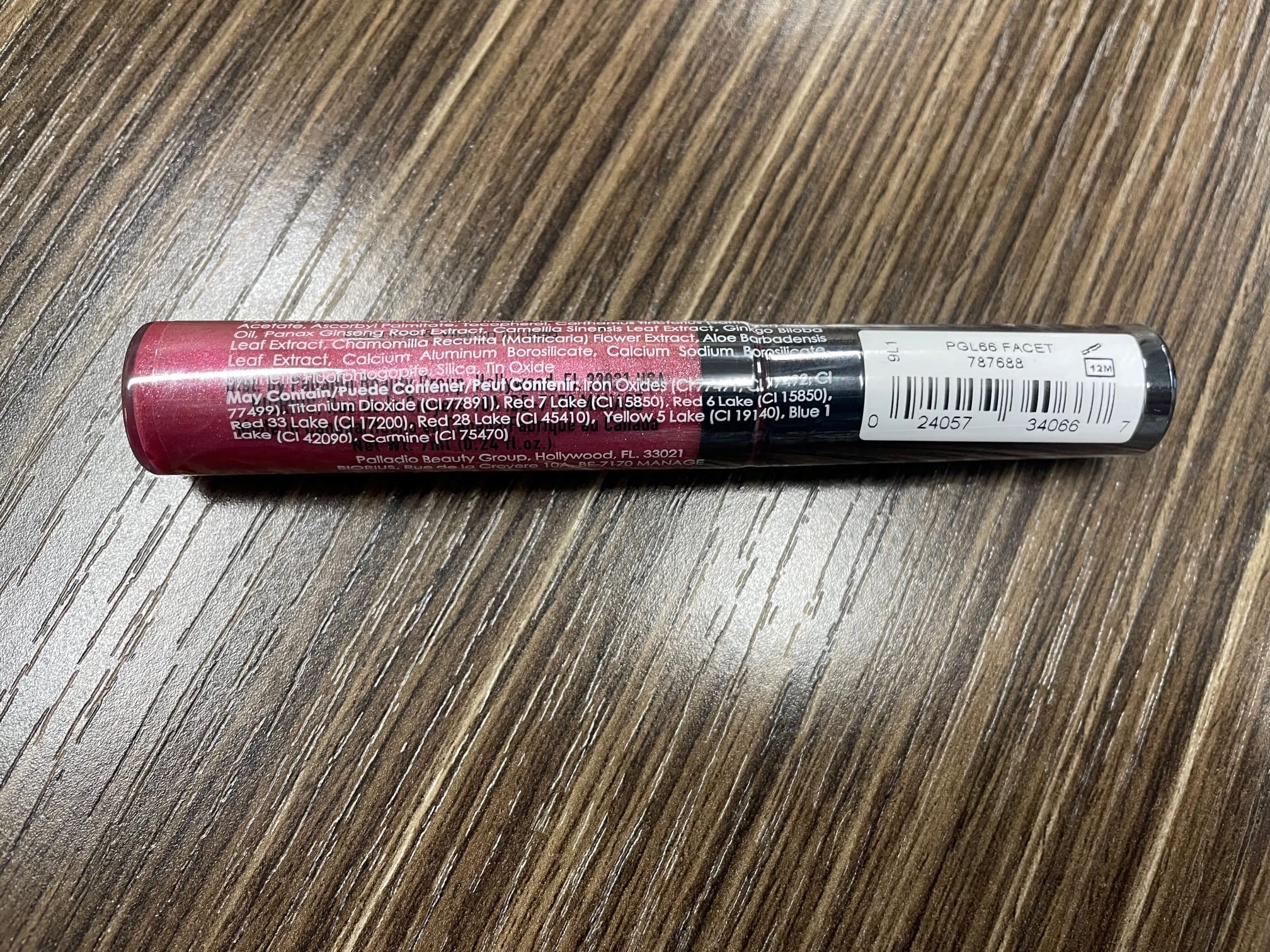 Palladio Lip Gloss, Facet Diamond