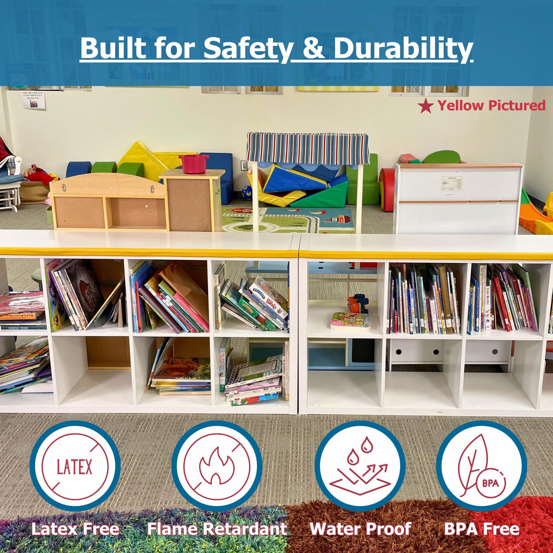 Cardinal Gates EC Edge Cushion for Baby Proofing - Edge Corner Protector Soft Foam Strip for Baby Safety – Guard Against Child Injury on Desk, Table, Bed - 12 Feet of Padding - Made in USA – Brown