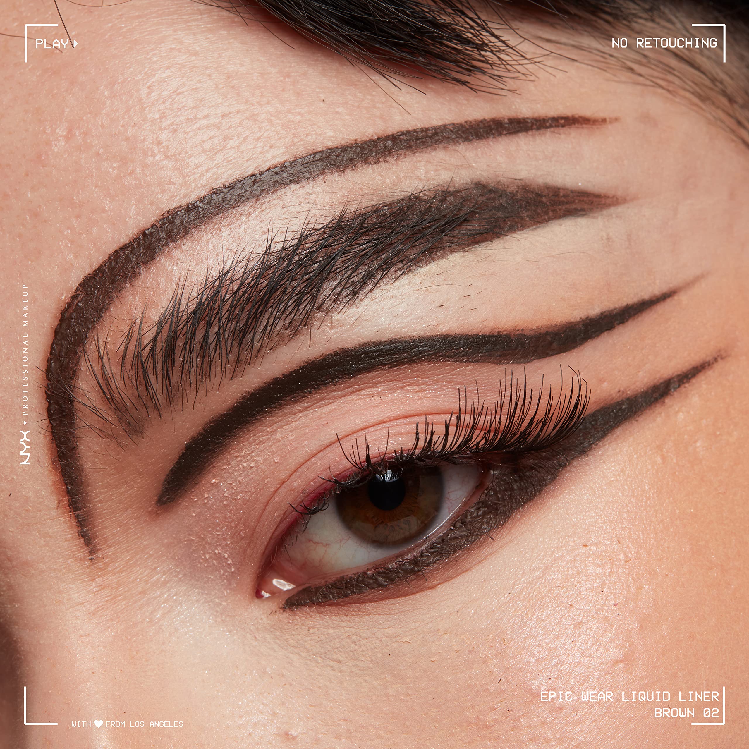NYX PROFESSIONAL MAKEUP Epic Wear Liquid Liner, Waterproof Eyeliner, Up To 3 Day Wear, Brown