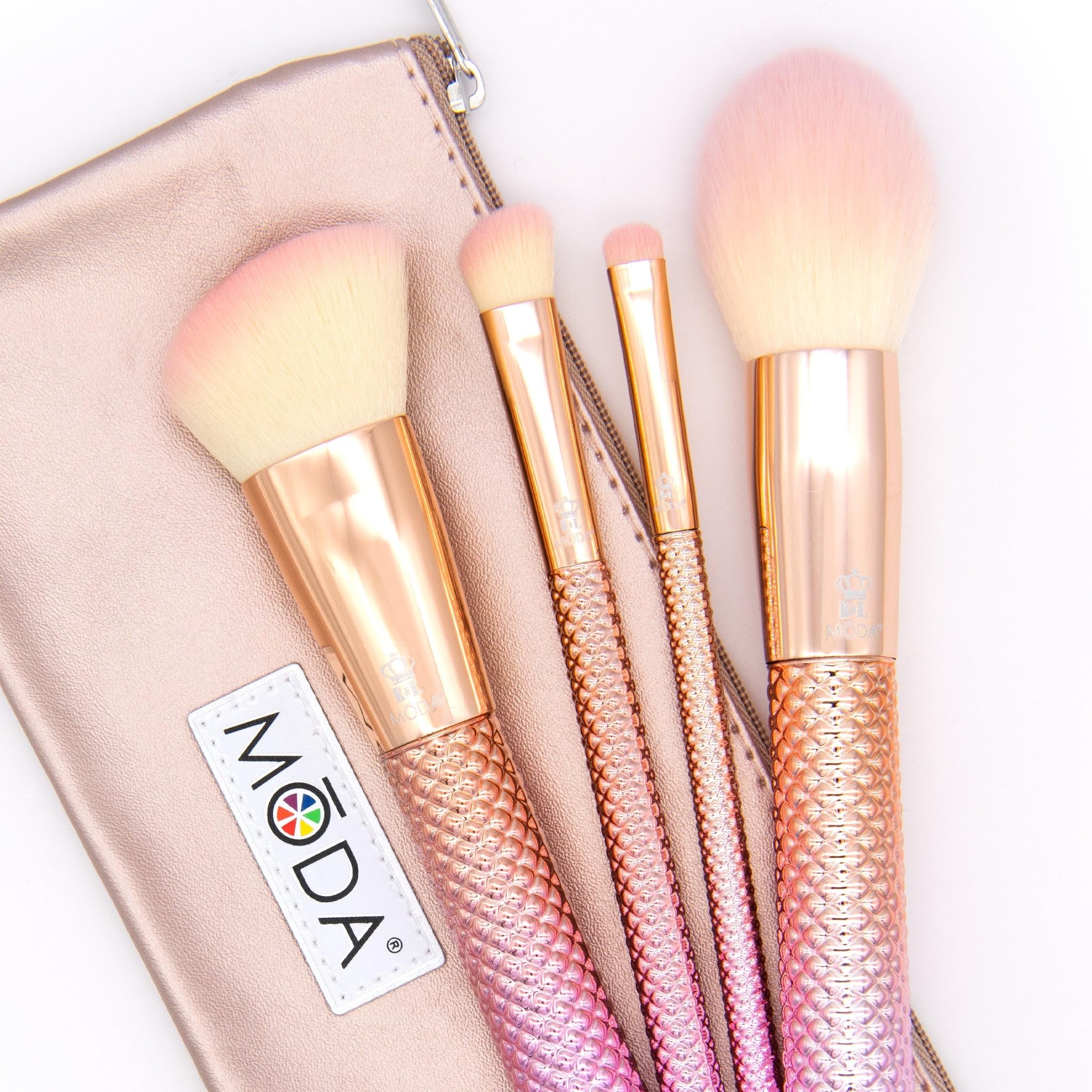 Royal Brush Moda Rose Cosmetic 5 Piece Make Up Complete Kit Brush Set