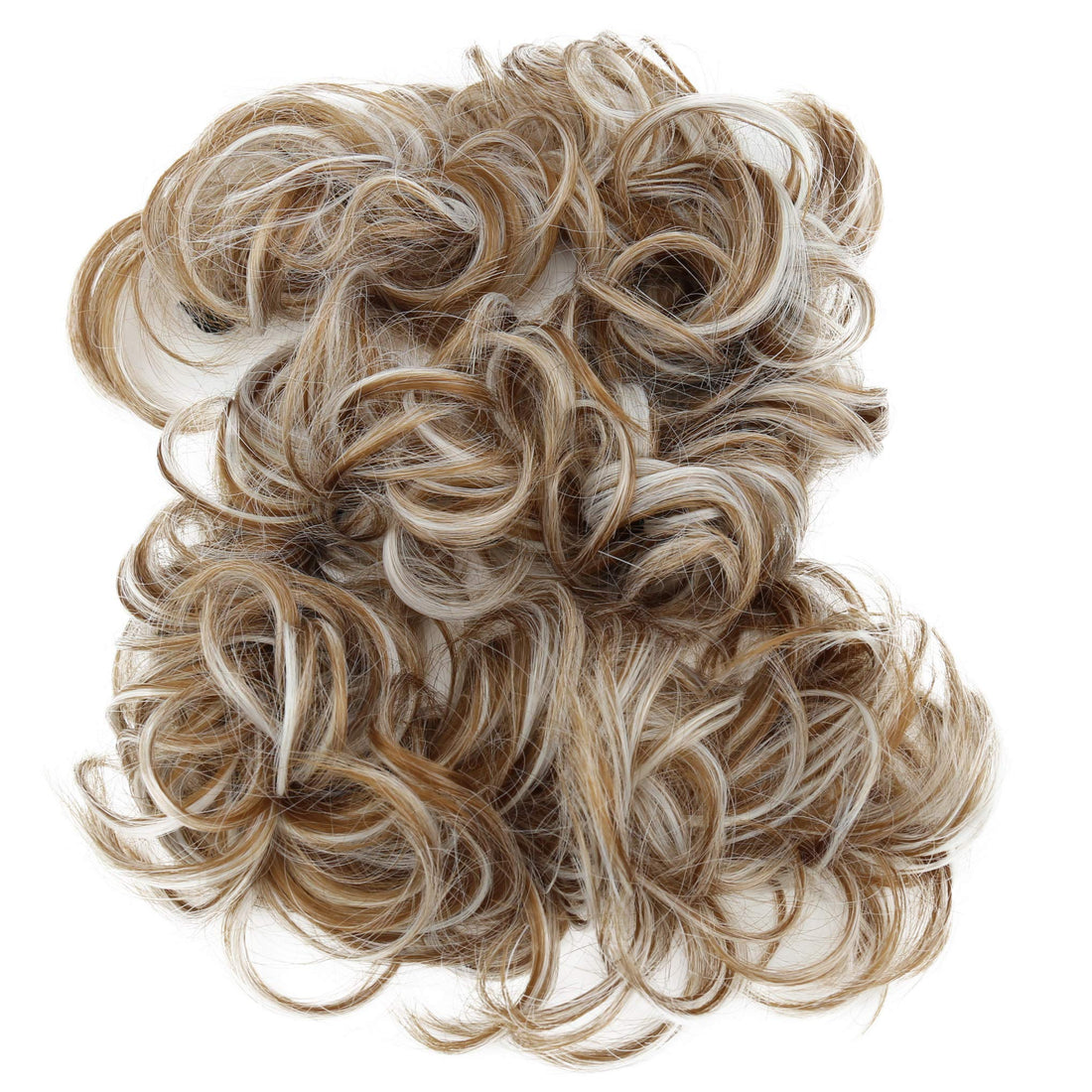 Prettyshop Hairpiece Light Brown Gray Mix #6Hgray Hw40: Prettyshop Xxxl Hairpiece Hair Wrap Scrunchie Scrunchy Updos, Voluminous, Curly Messy Bun, Light Brown Gray Mix #6Hgray Hw40