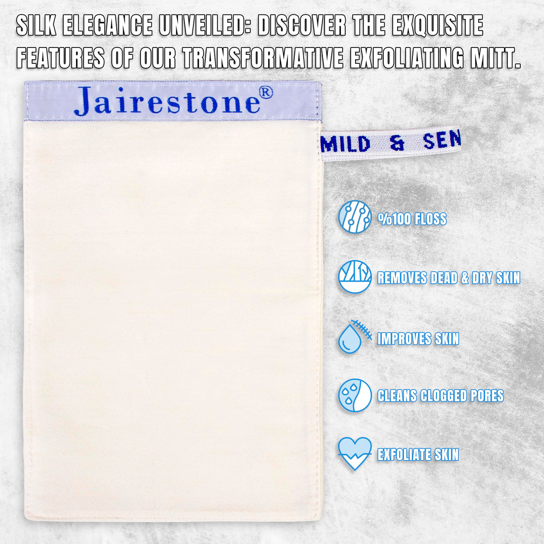 Jairestone Deep Exfoliating Glove - Exfoliating Gloves Dead Skin Remover – Hammam Hand Scrub Glove – Kessa Body Scrub Mitt - Spray Tan Remover - Bikini Buffer