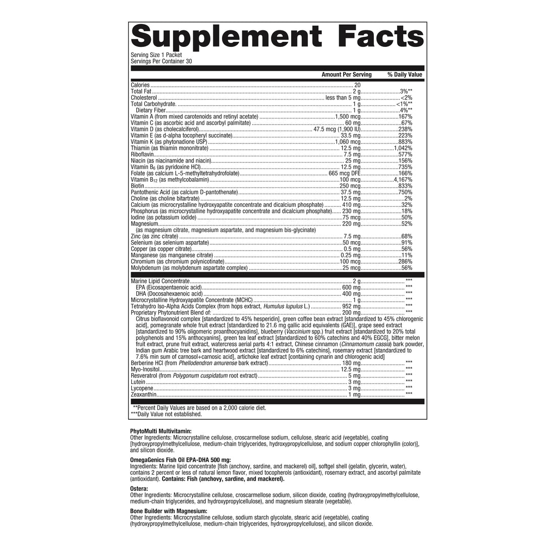 Metagenics Wellness Essentials Women's Prime - Menopause Support* - Daily Multivitamin Packets - Womens Multivitamins - Bone Density Support* - Omega-3 Fatty Acids - Non-GMO & Gluten Free - 30 Packets