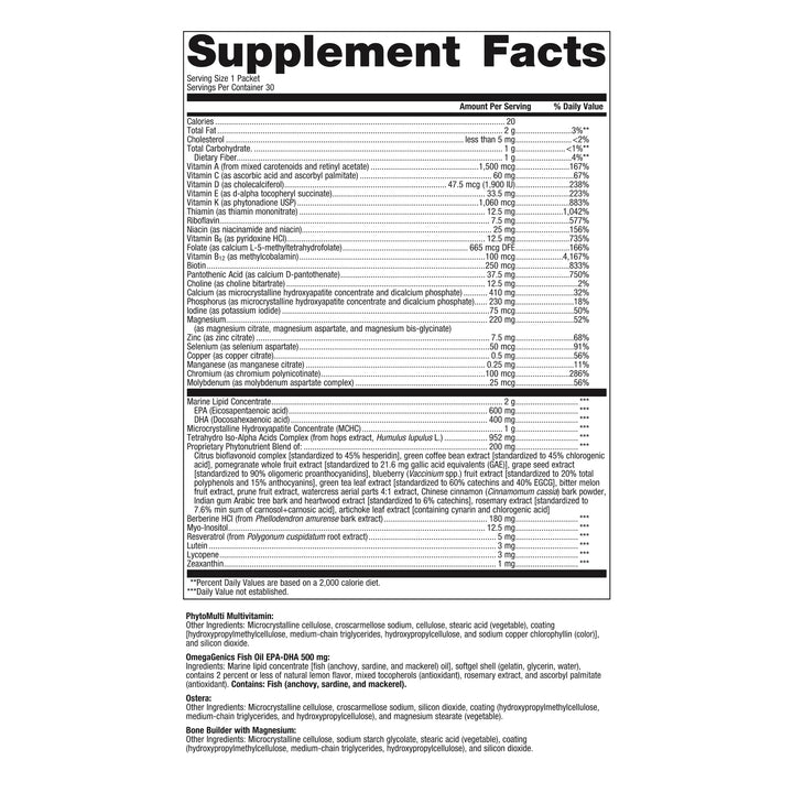 Metagenics Wellness Essentials Women's Prime - Menopause Support* - Daily Multivitamin Packets - Womens Multivitamins - Bone Density Support* - Omega-3 Fatty Acids - Non-GMO & Gluten Free - 30 Packets