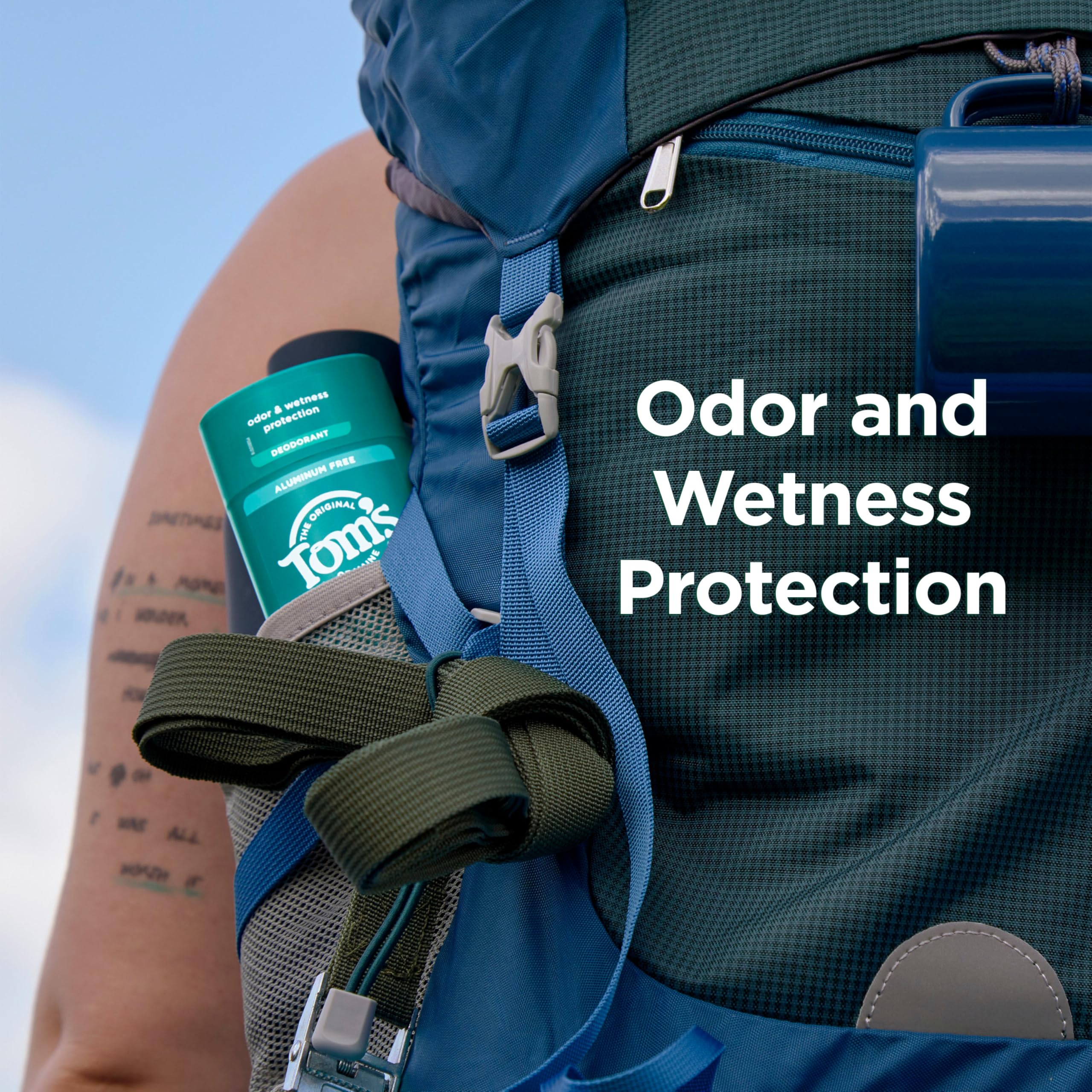 Tom’s of Maine Clean Coast Aluminum Free Natural Deodorant For Women & Men | Goes on Clear | Odor & Wetness Protection | Naturally Derived and Moisture-Locking Ingredients | 3.25 oz