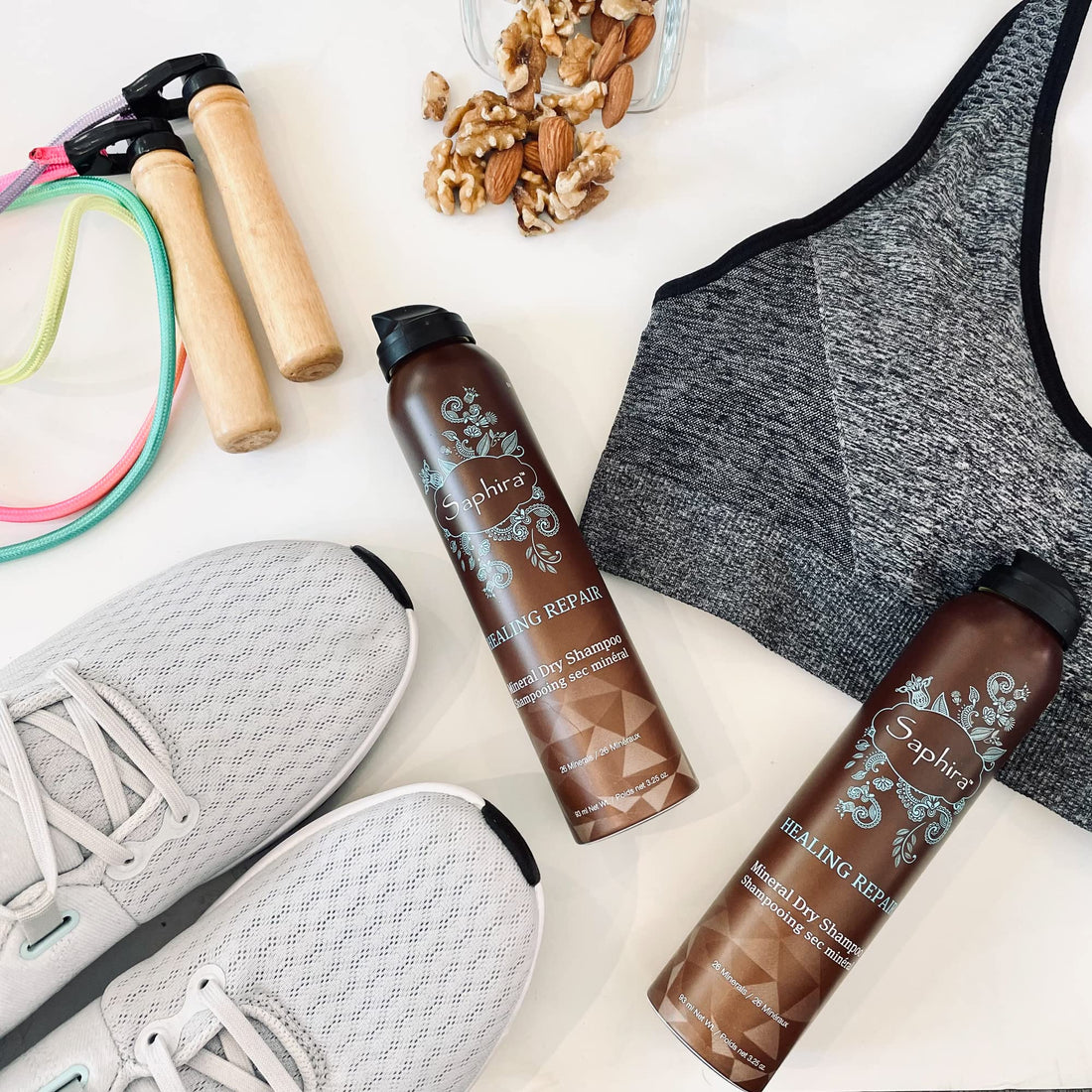 Saphira Mineral Dry Shampoo, Healing Formula, Repairs Dry and Damaged Hair, Absorbs Oil and Keeps Hair Healthy Without Any Residue, Sulfate-Free, Paraben-Free, 3.25 Ounce