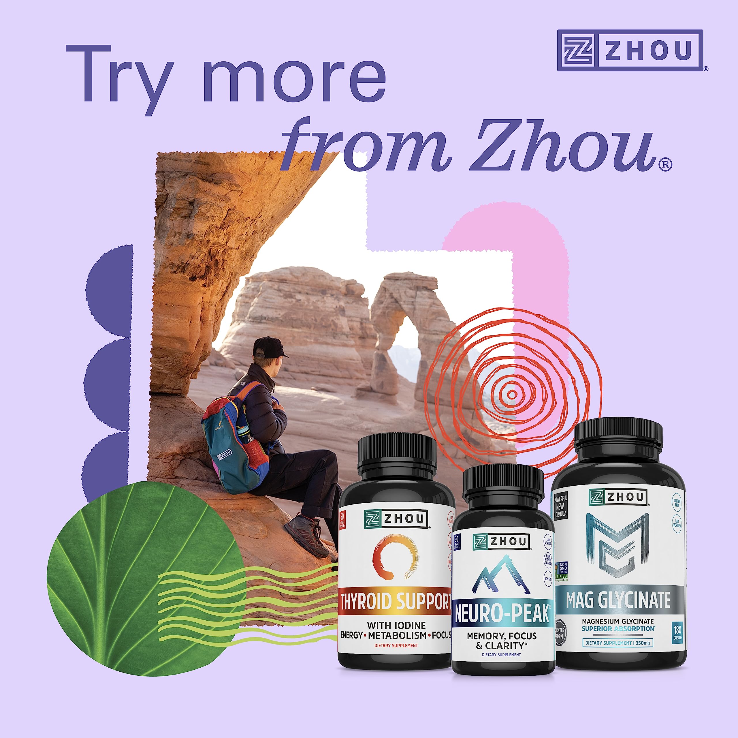 Zhou Nutrition Bloat Blast+ Digestive Enzymes with Probiotics, Bloating Relief for Women and Men, Reduce Water Retention and Improve Digestive Health, Vegan, Non-GMO, Gluten Free, 30 Servings