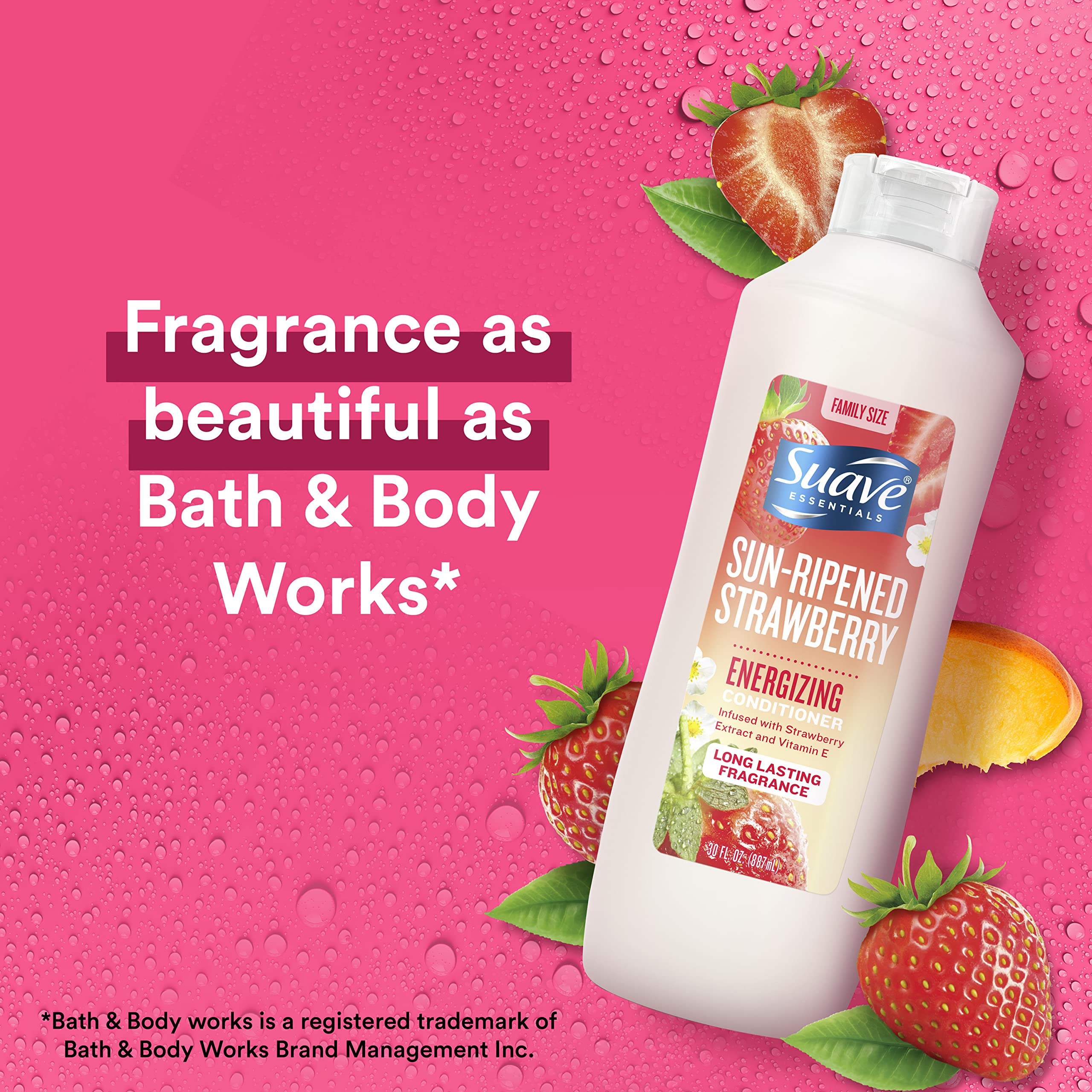 Suave Essentials Conditioner, Strawberry, 30 oz - Pack of 6