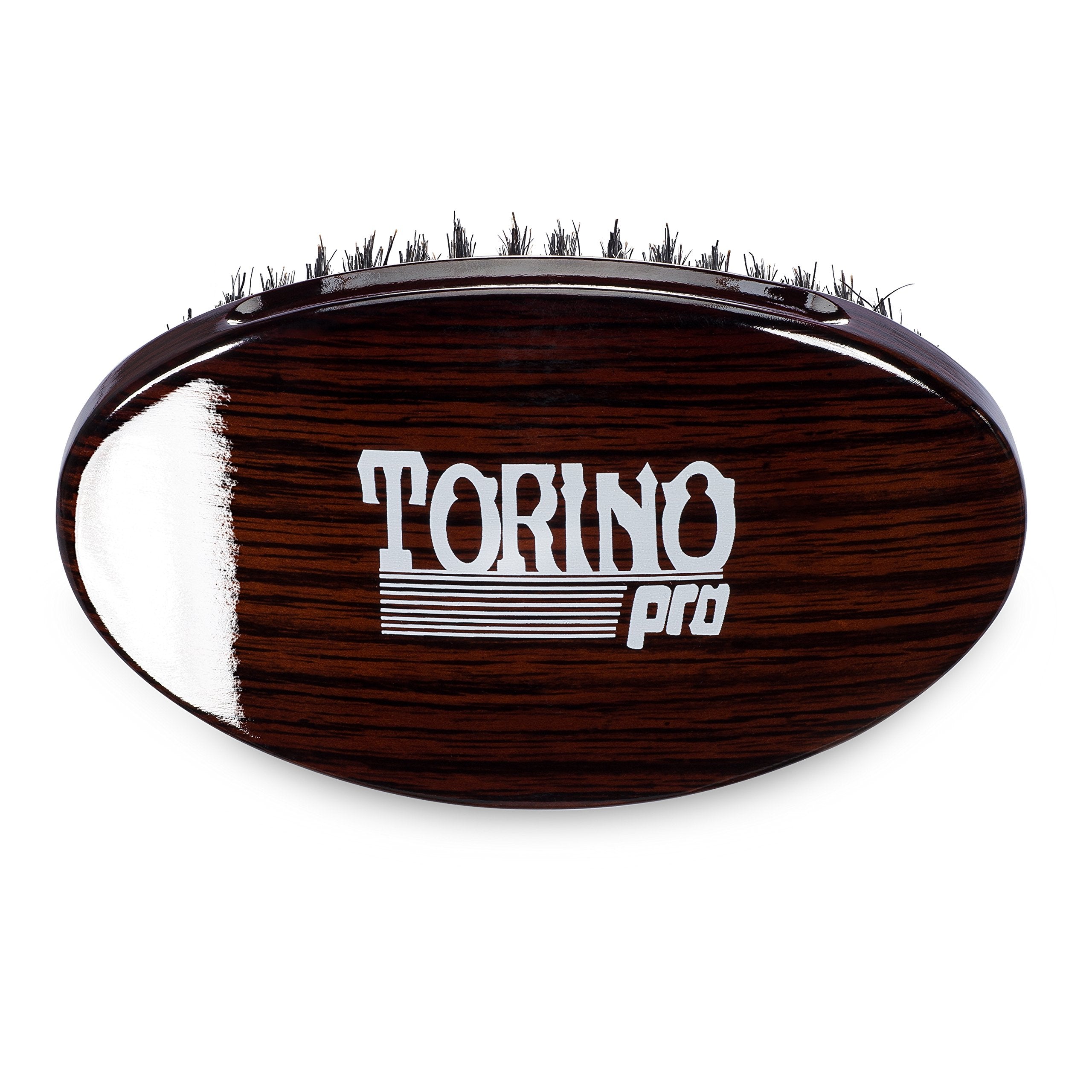Torino Pro Wave Brush #730 By Brush King - Medium Curve 360 Waves Palm Brush - ALL Purpose 360 Waves Brush