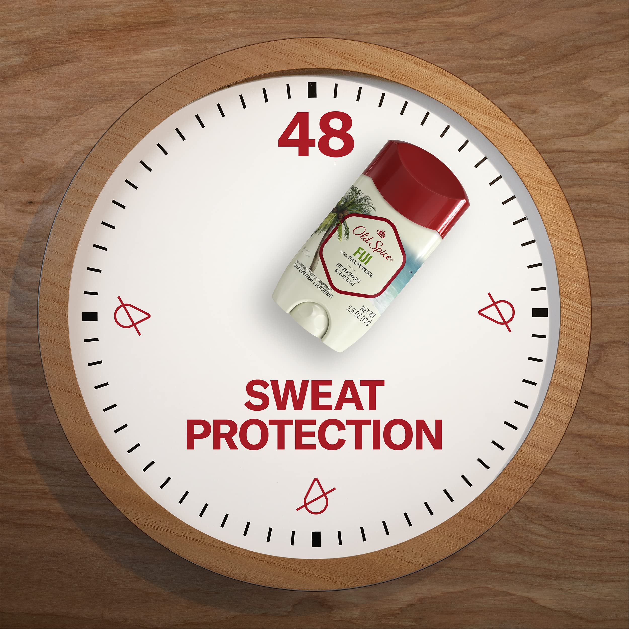 Old Spice Antiperspirant Deodorant for Men, 24/7 Sweat and Odor Protection, Advanced Skin Conditioners, Fiji with Palm Tree Scent, Invisible Solid, 2.6 oz (Pack of 2)