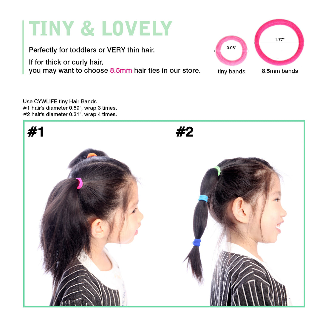 Hair Bands Ties Elastics Toddler Baby Girl