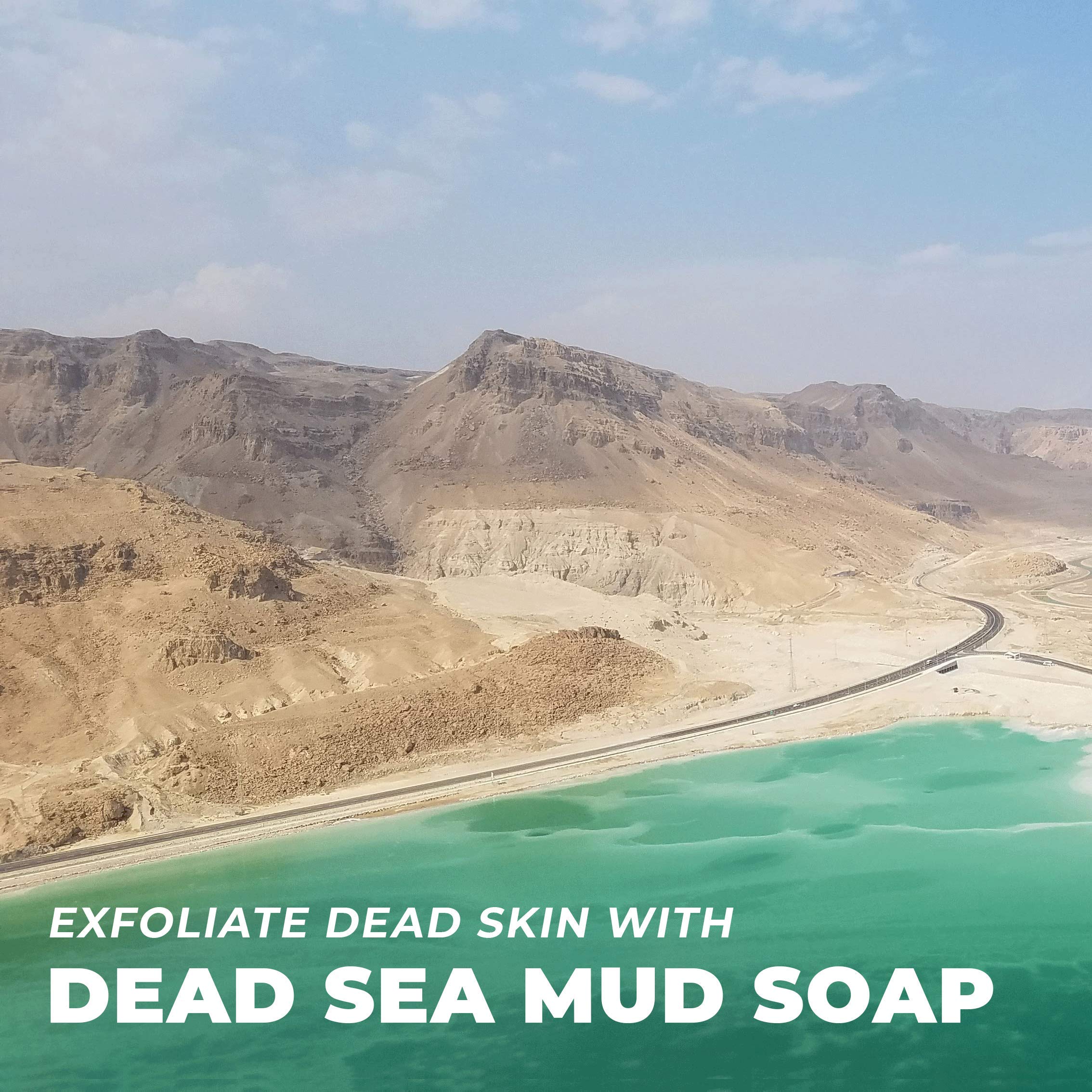 O NATURALS 3PCS Dead Sea Salt Mud & Clay Natural Bar Soap - Helps Acne Prone Skin - Scalp Exfoliator - Organic & Vegan Dead Sea Mud Soap - Natural Soap for Men & Women - 4 oz