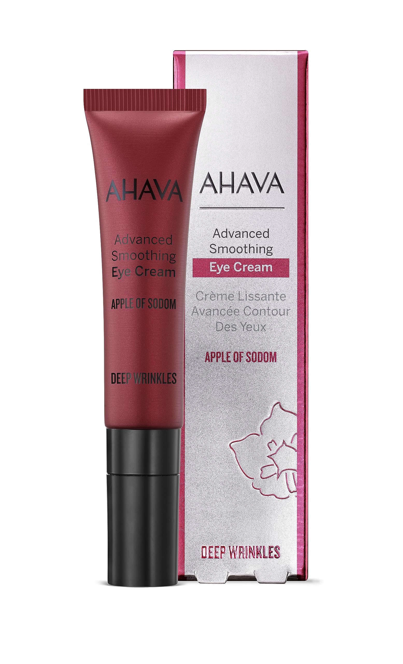 AHAVA Apple of Sodom Advanced Smoothing Eye Cream - Help Recontour & Replump Skin Delicacy and Smoothes Deep Wrinkles around Eyes, Plump-up Eye Hallows, with Volumizing Moisture Effect, 0.5 fl.oz