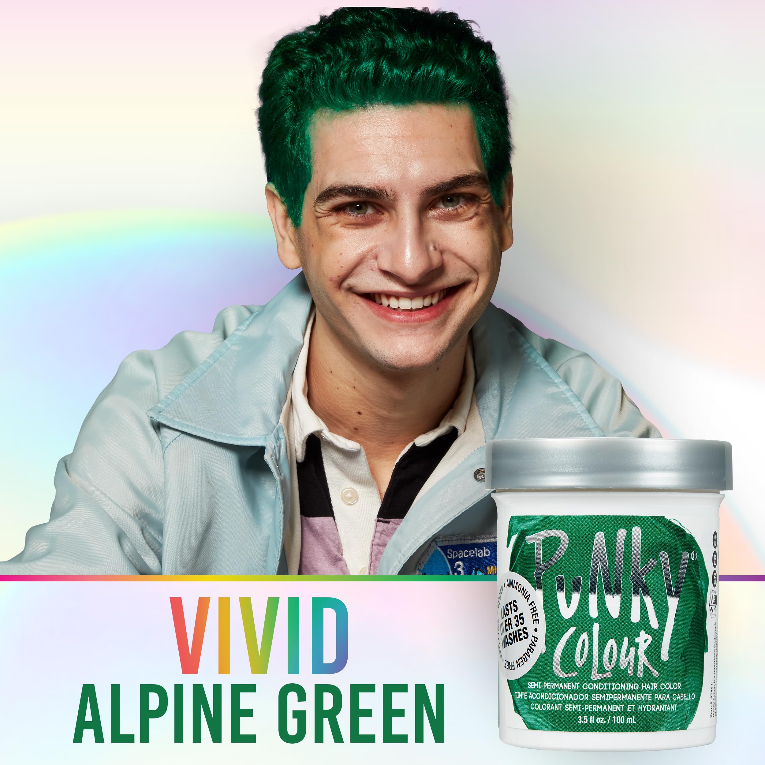 Punky Jerome Russell Semi Permanent Hair Color Conditioning, 100Ml - Alpine Green (Pack Of 1)