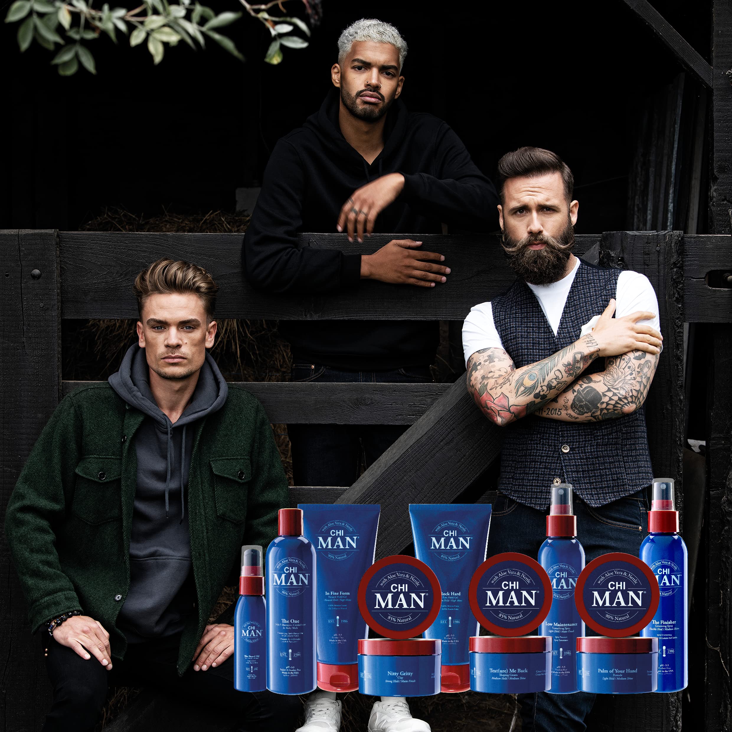 CHI Man Beard Oil. Moisturizes and Softens Beard. With Oud Fragrance, Oud, 2 ounces