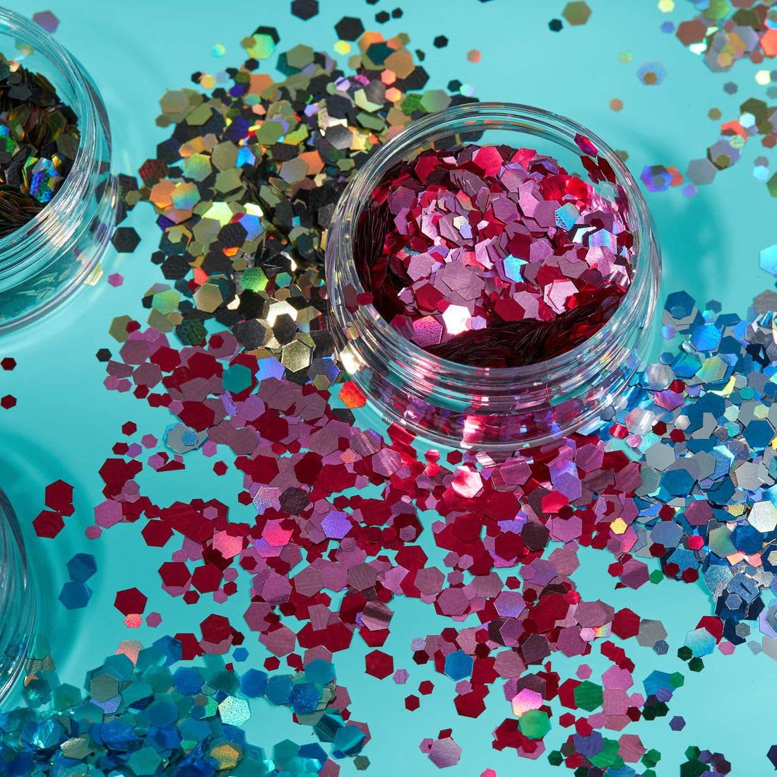 Mystic Chunky Glitter by Moon Glitter – 100% Cosmetic Glitter for Face, Body, Nails, Hair and Lips - 3g - Valentines
